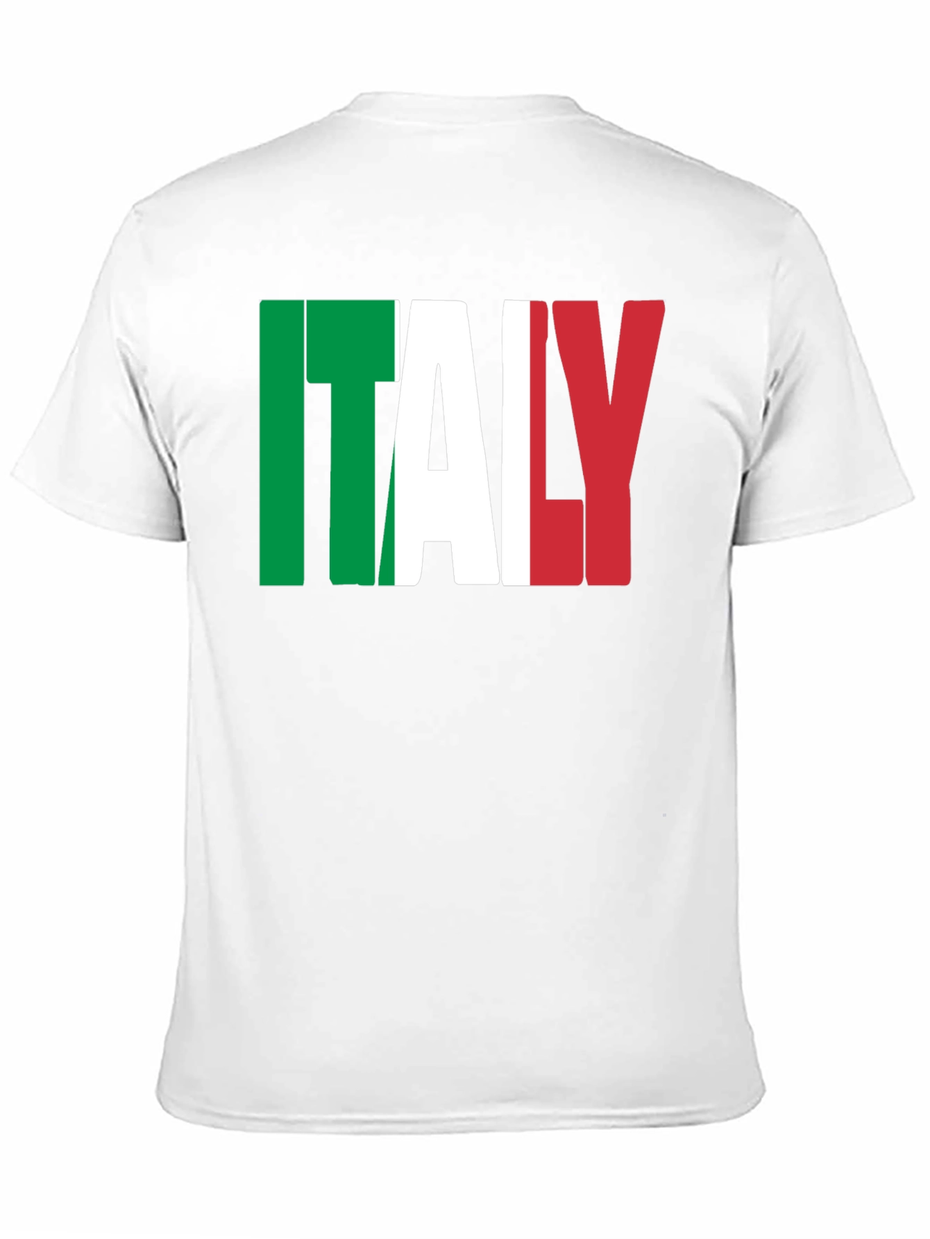 Italy Flag Graphic Print Black T-Shirt