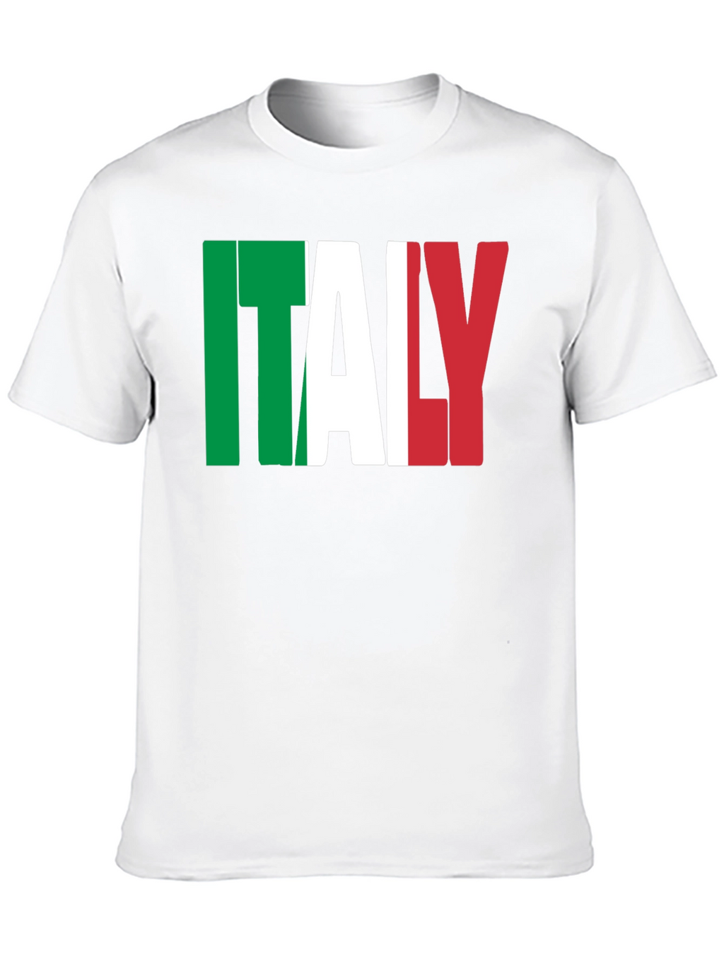 Italy Flag Graphic Print Black T-Shirt