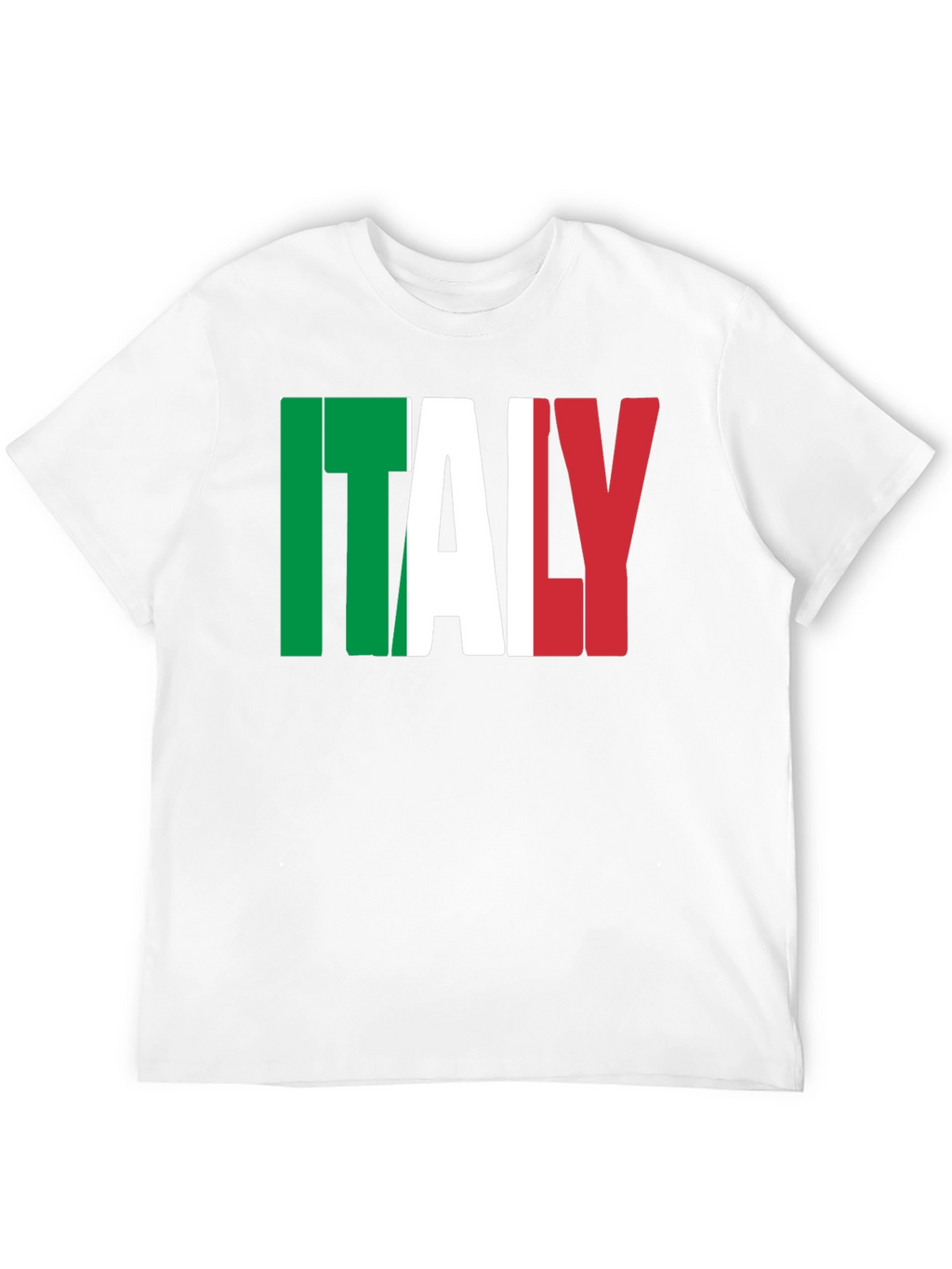 Italy Flag Graphic Print Black T-Shirt