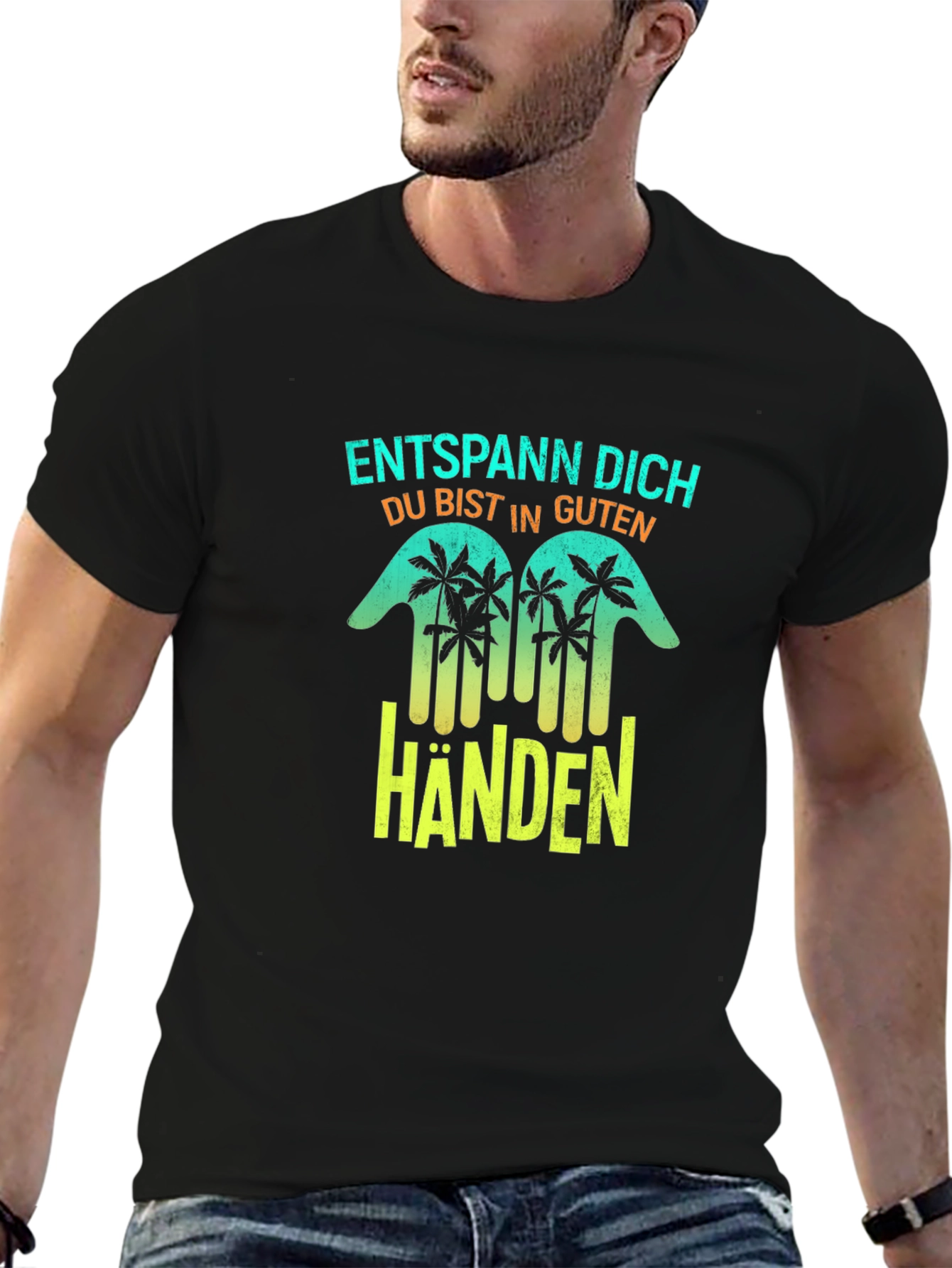 Entspann Dich Black T-Shirt - Relax in Good Hands