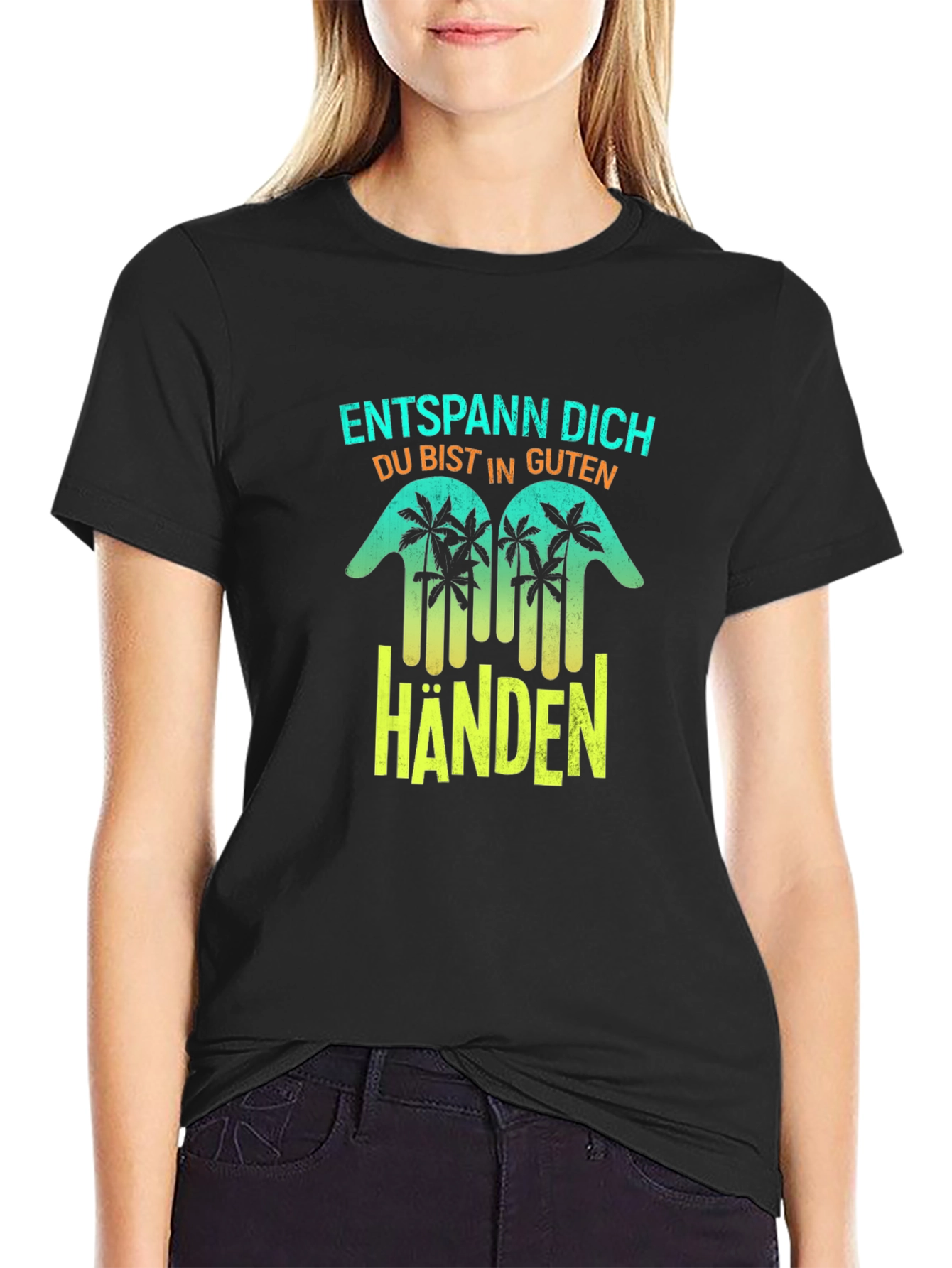 Entspann Dich Black T-Shirt - Relax in Good Hands