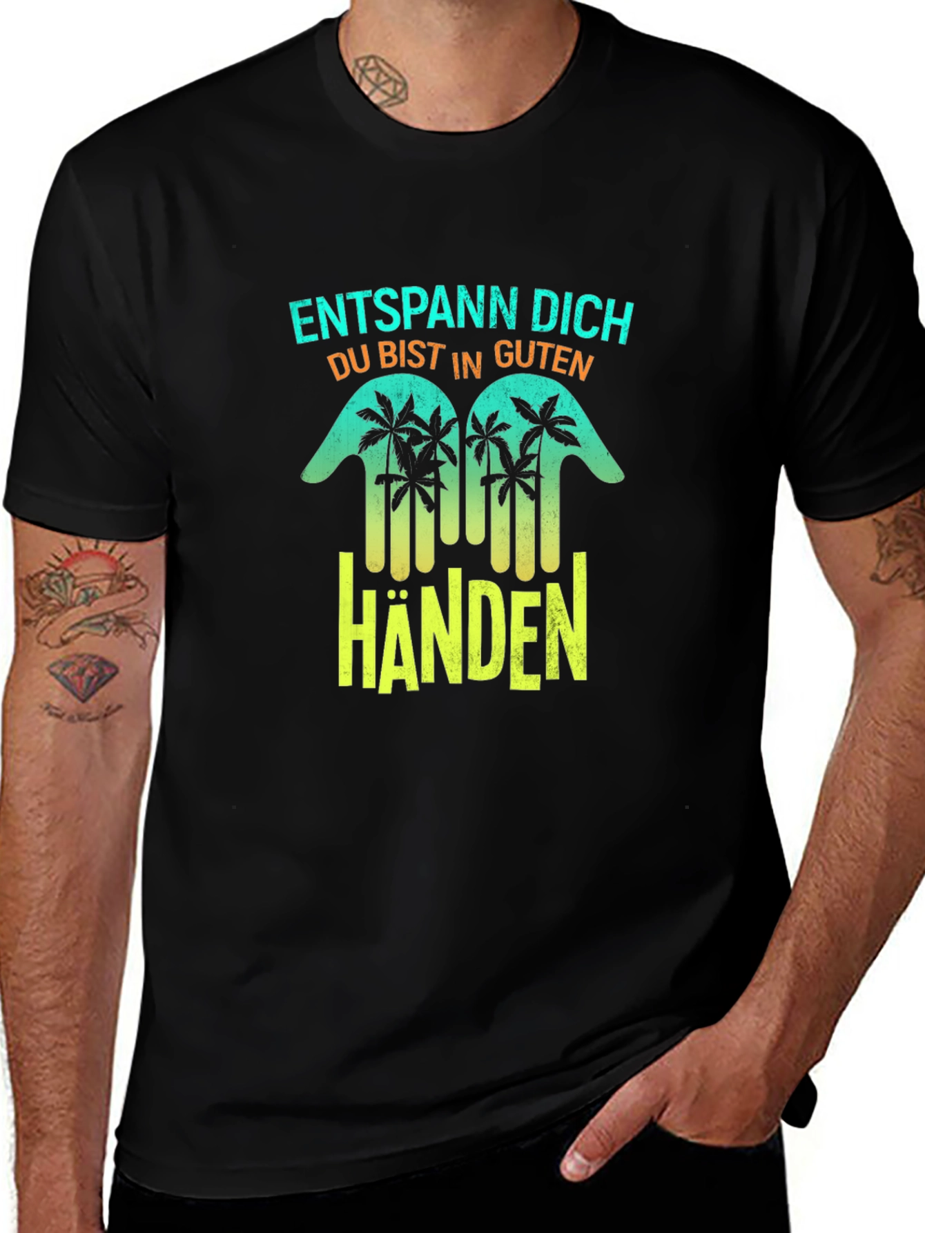 Entspann Dich Black T-Shirt - Relax in Good Hands