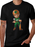 Funny Baseball Leprechaun Graphic Tee
