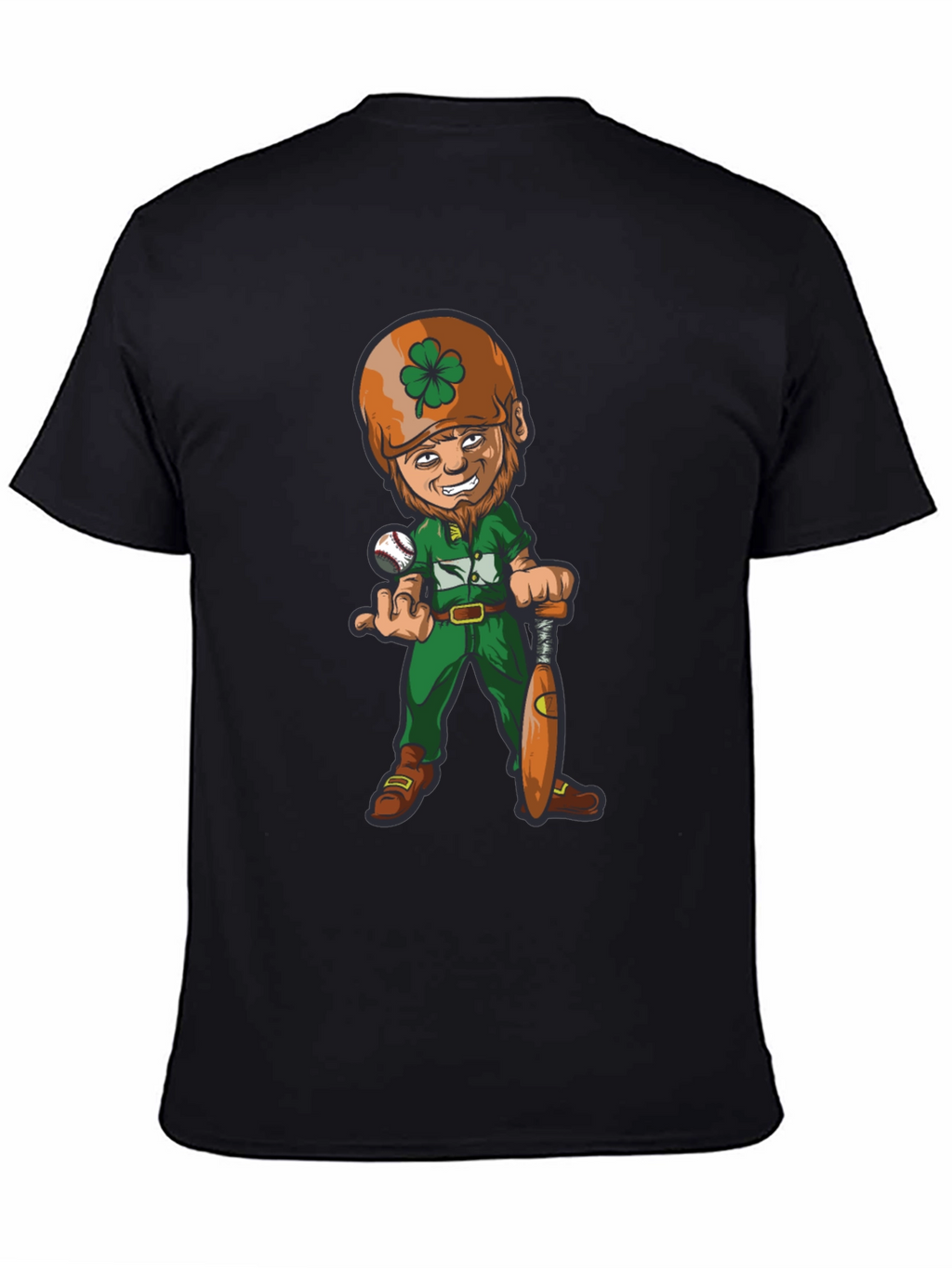 Funny Baseball Leprechaun Graphic Tee