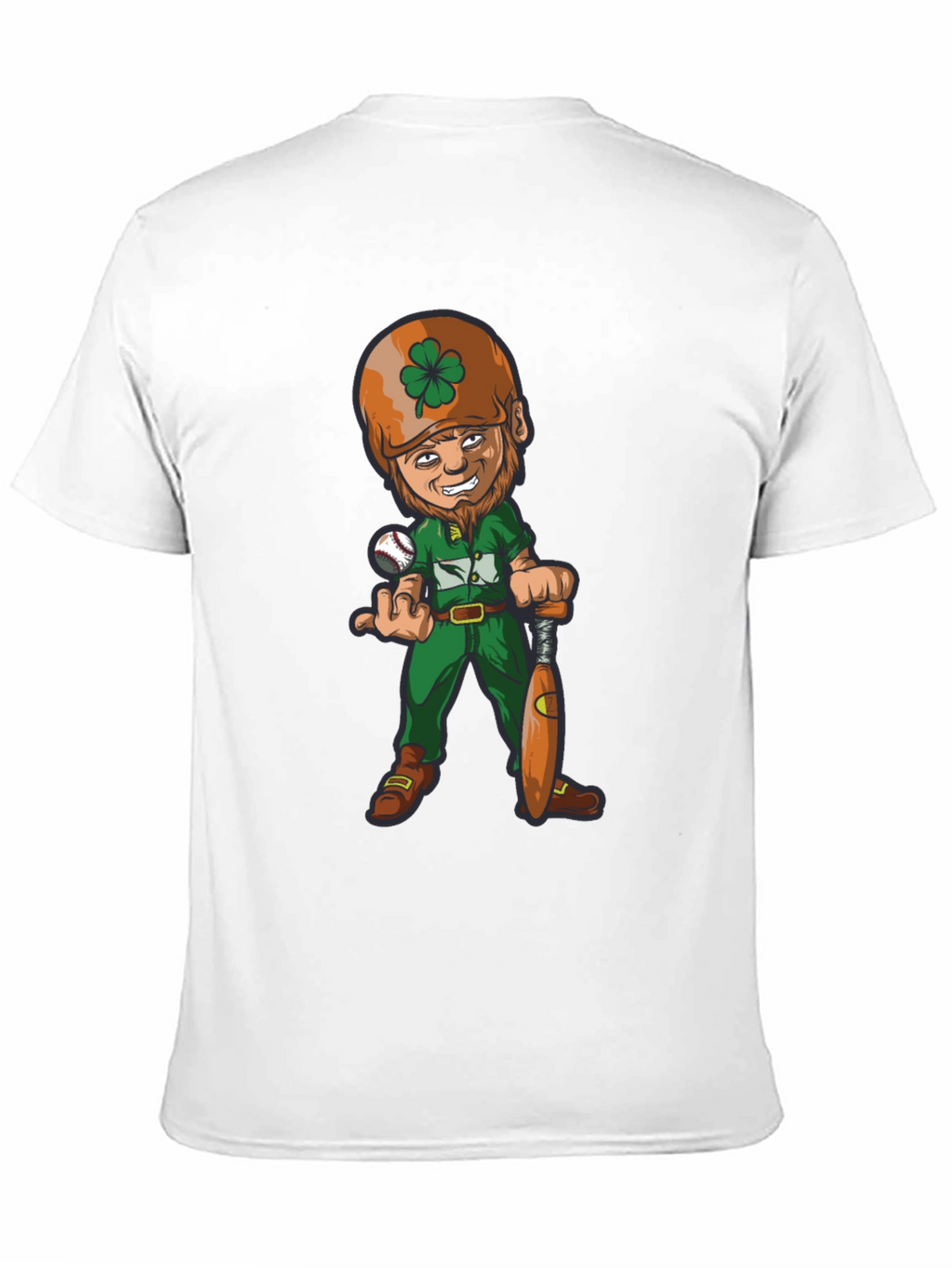 Funny Baseball Leprechaun Graphic Tee