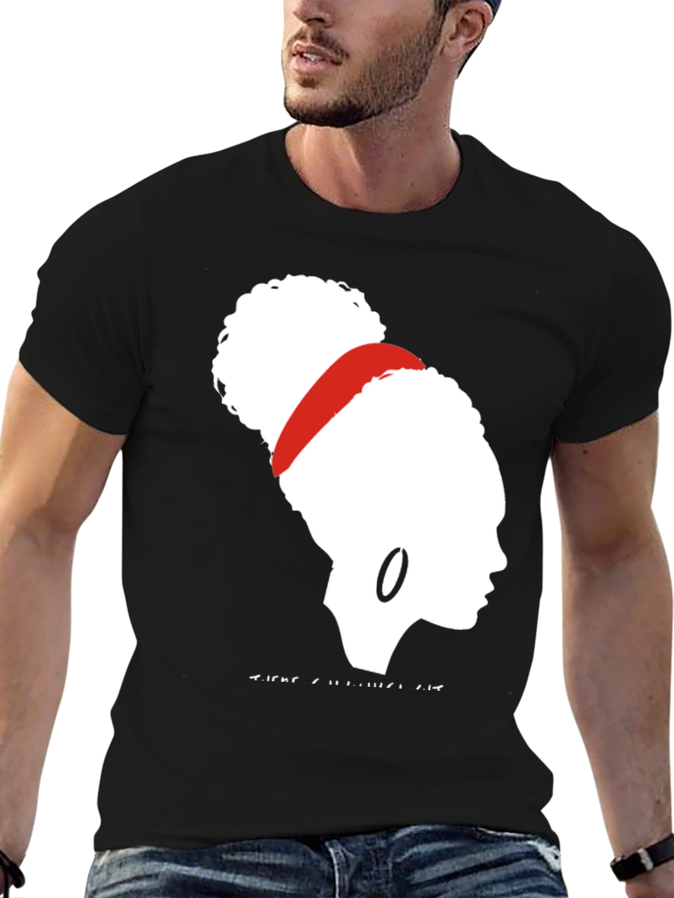Silhouette Afro Black T-Shirt