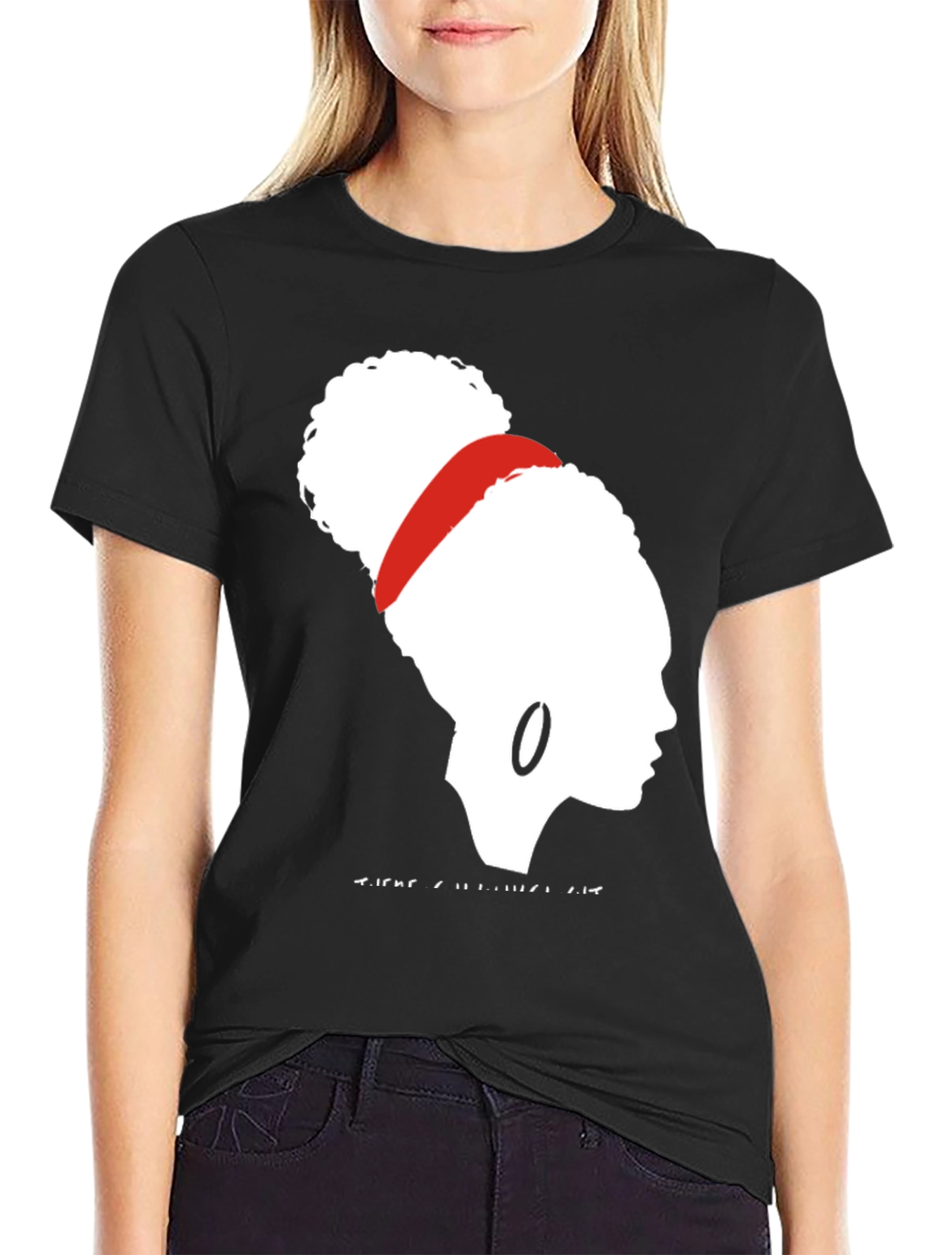Silhouette Afro Black T-Shirt