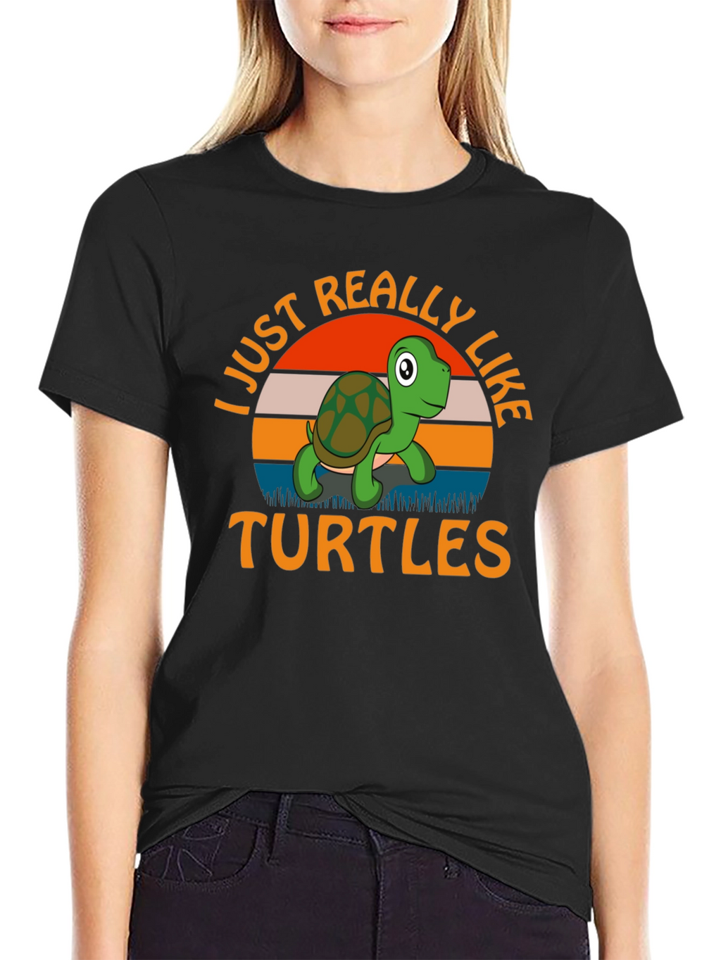 I Just Really Like Turtles Graphic Tee