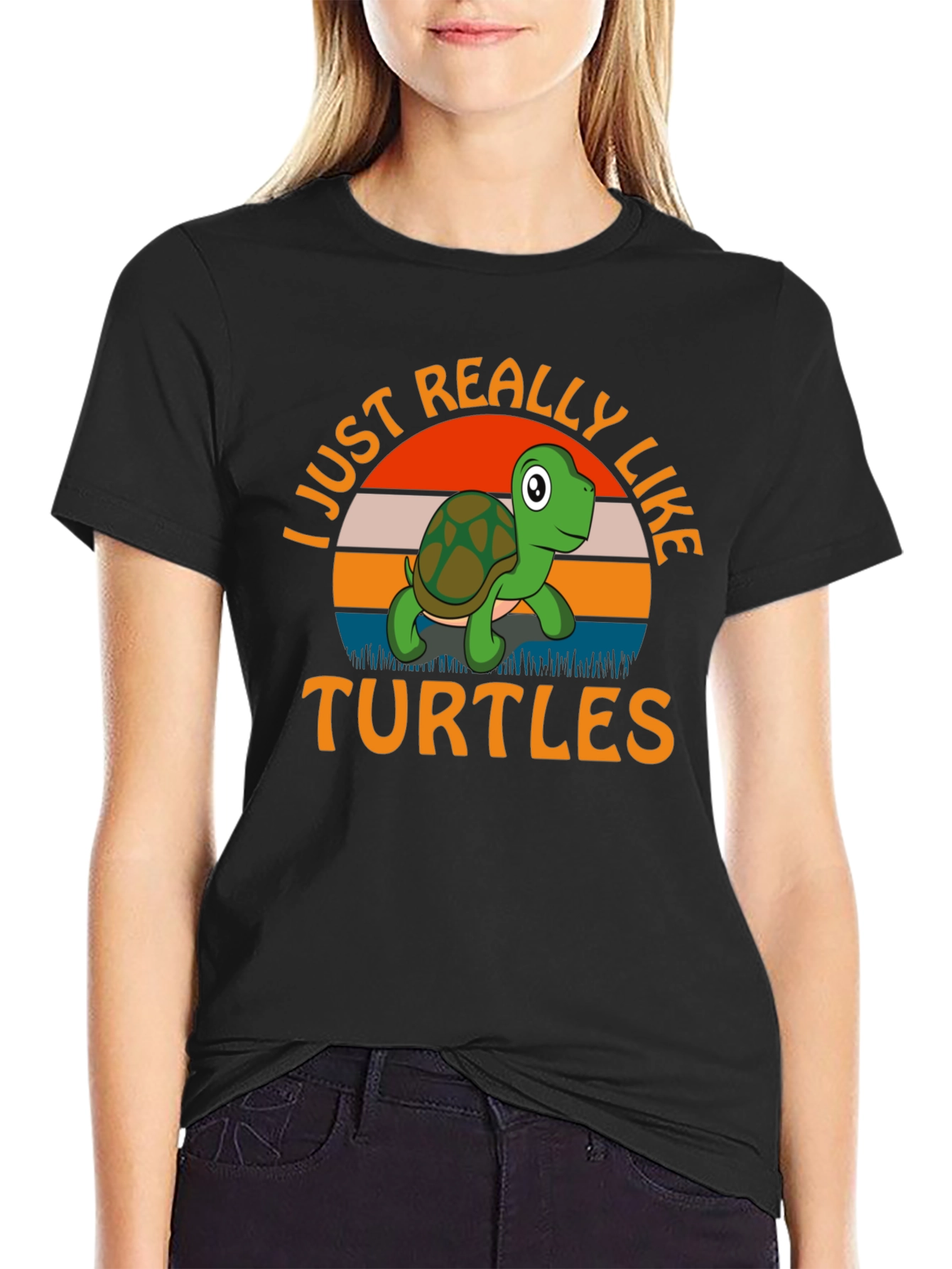 I Just Really Like Turtles Graphic Tee