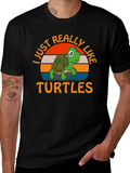 I Just Really Like Turtles Graphic Tee