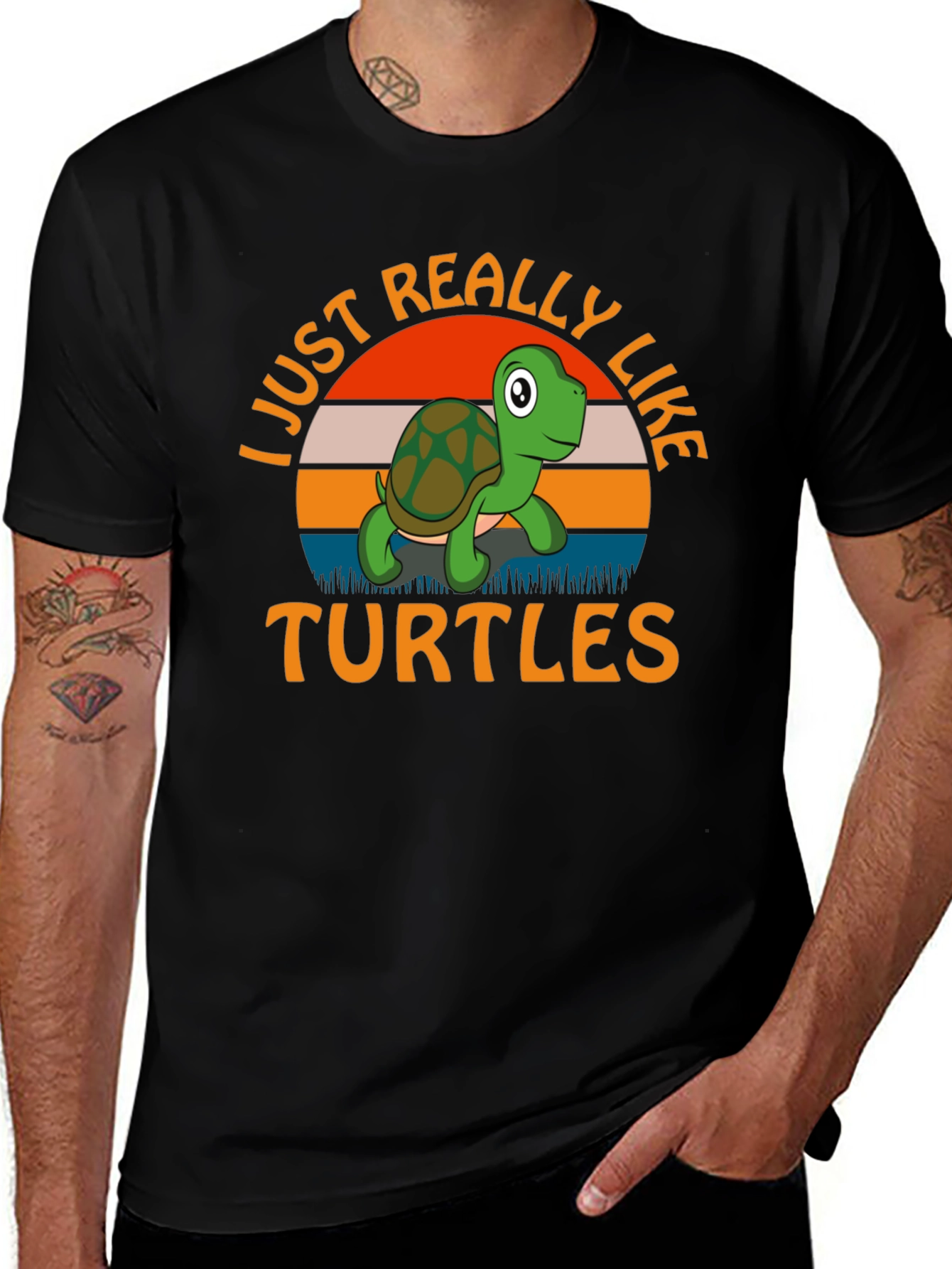 I Just Really Like Turtles Graphic Tee