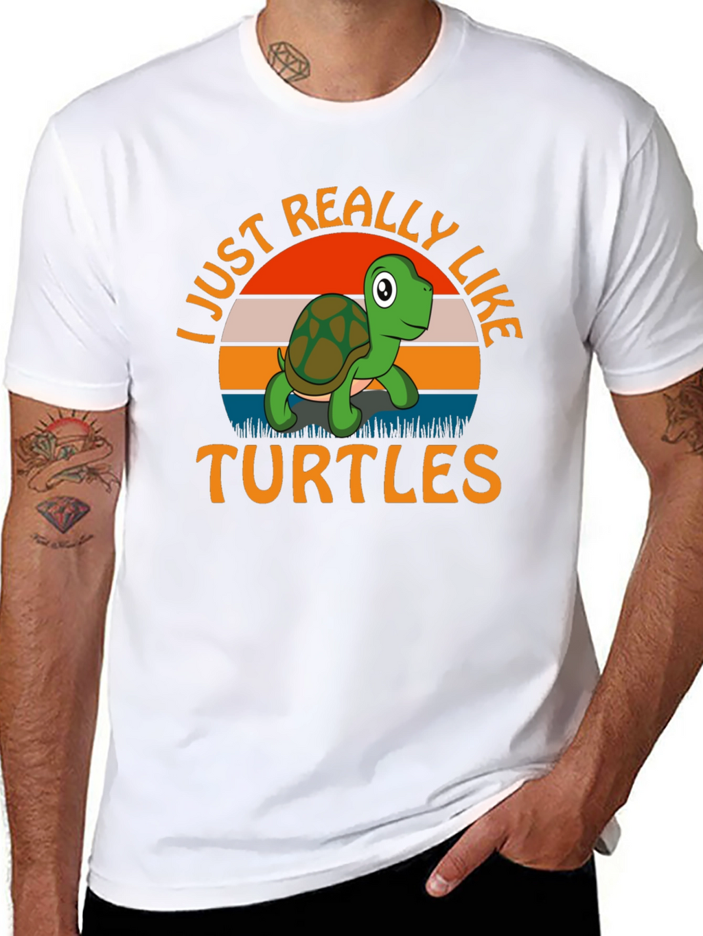 I Just Really Like Turtles Graphic Tee