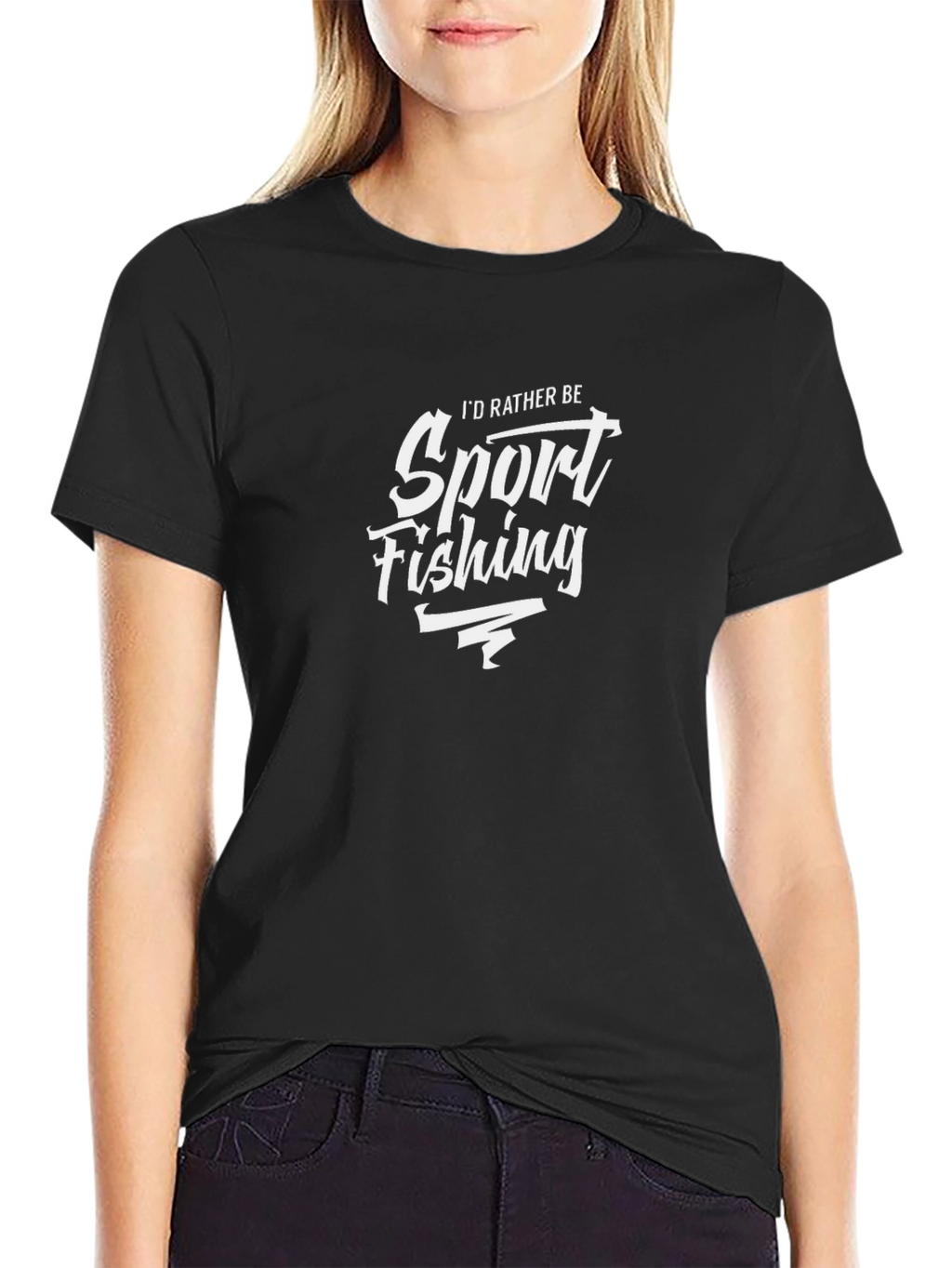 Sport Fishing T-Shirt - Mens Black Tee