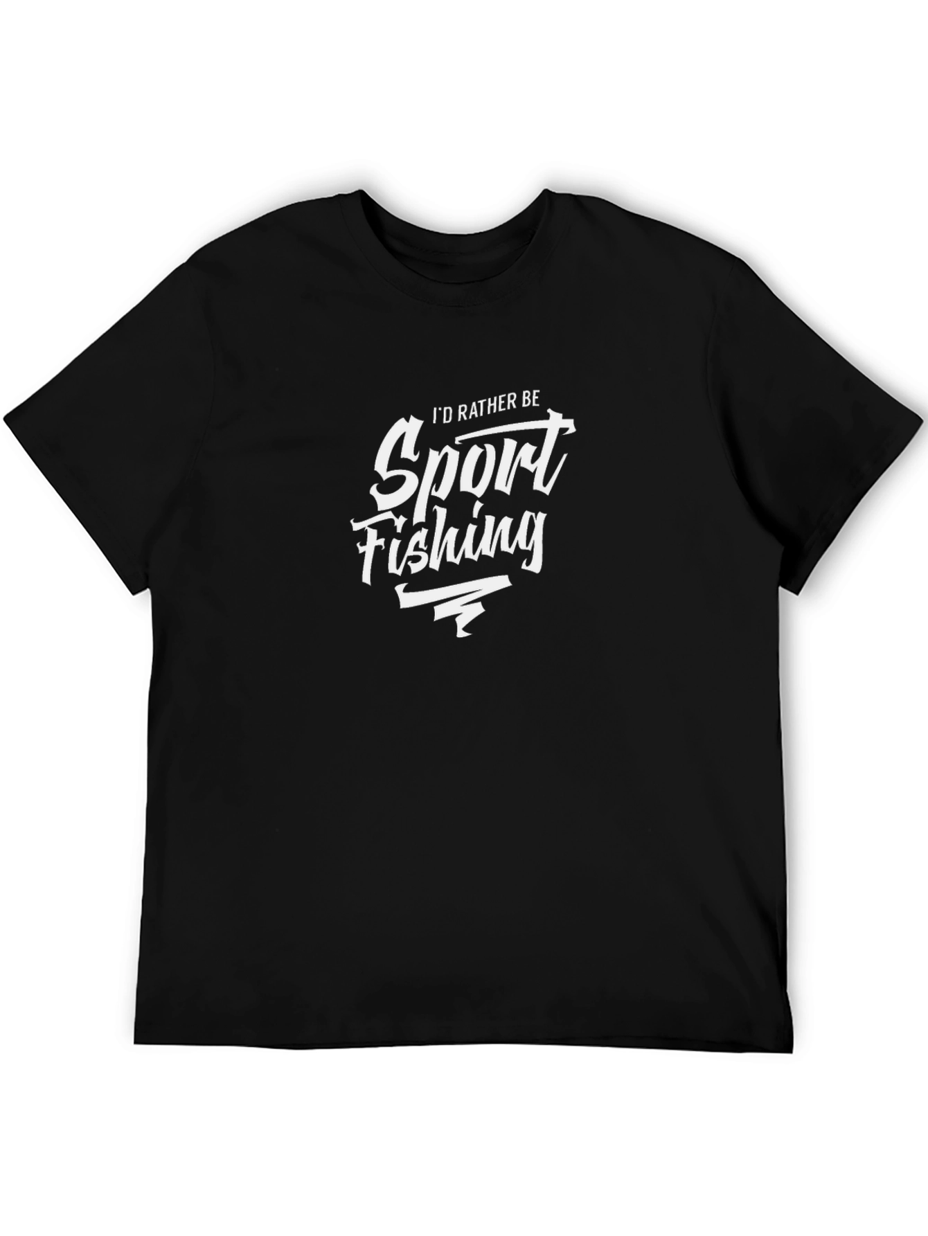 Sport Fishing T-Shirt - Mens Black Tee