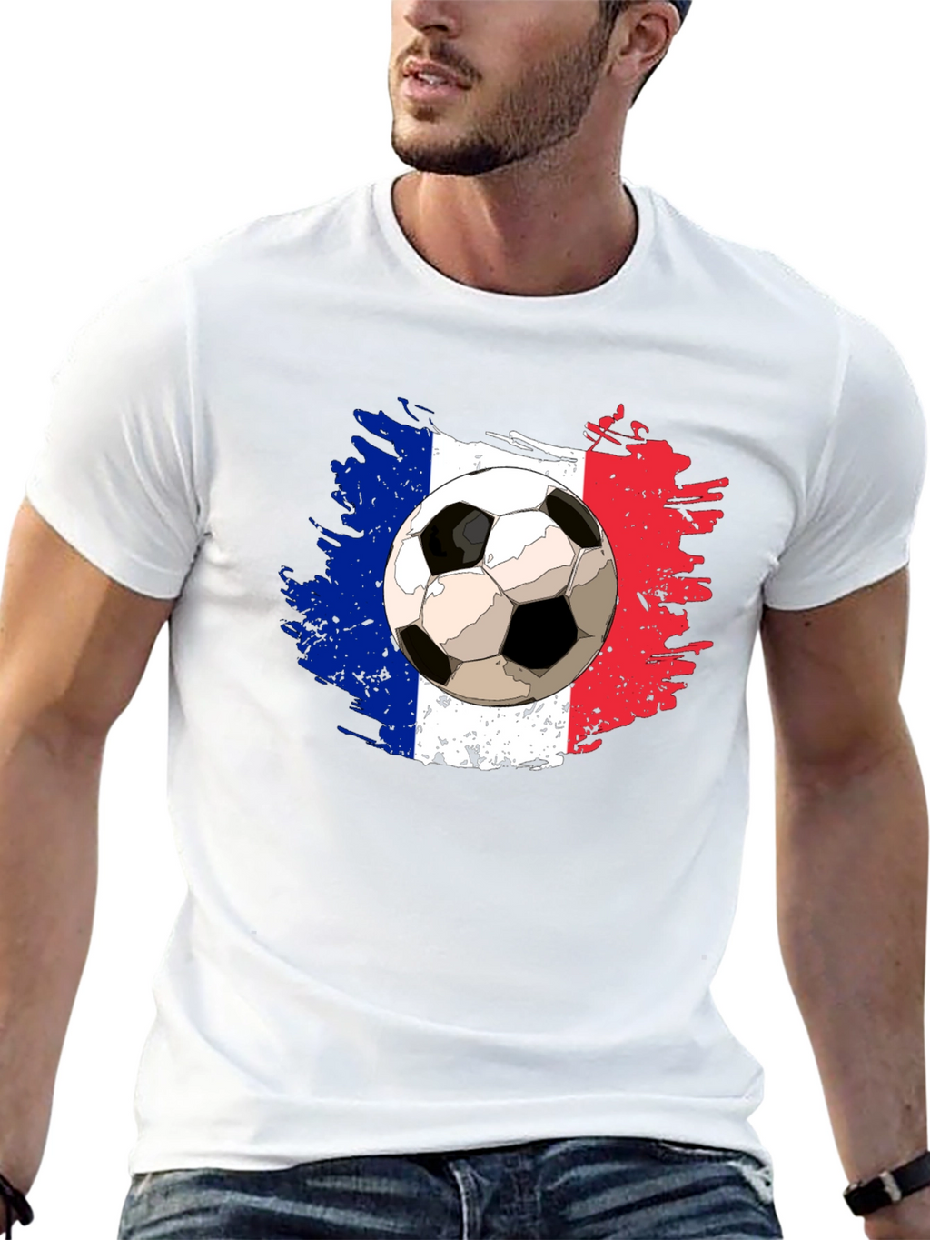 France Soccer T-Shirt - French Flag Football Tee