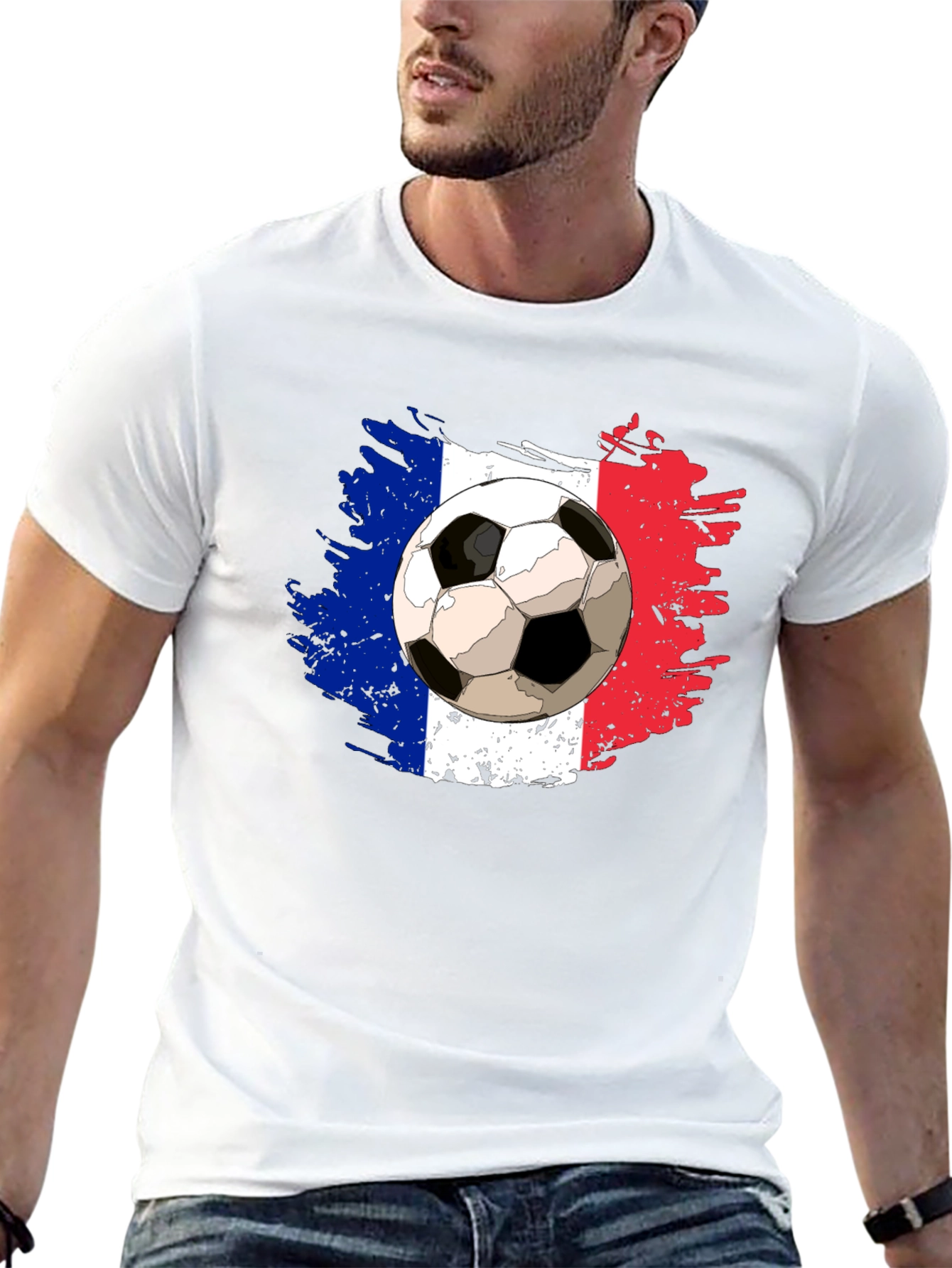 France Soccer T-Shirt - French Flag Football Tee