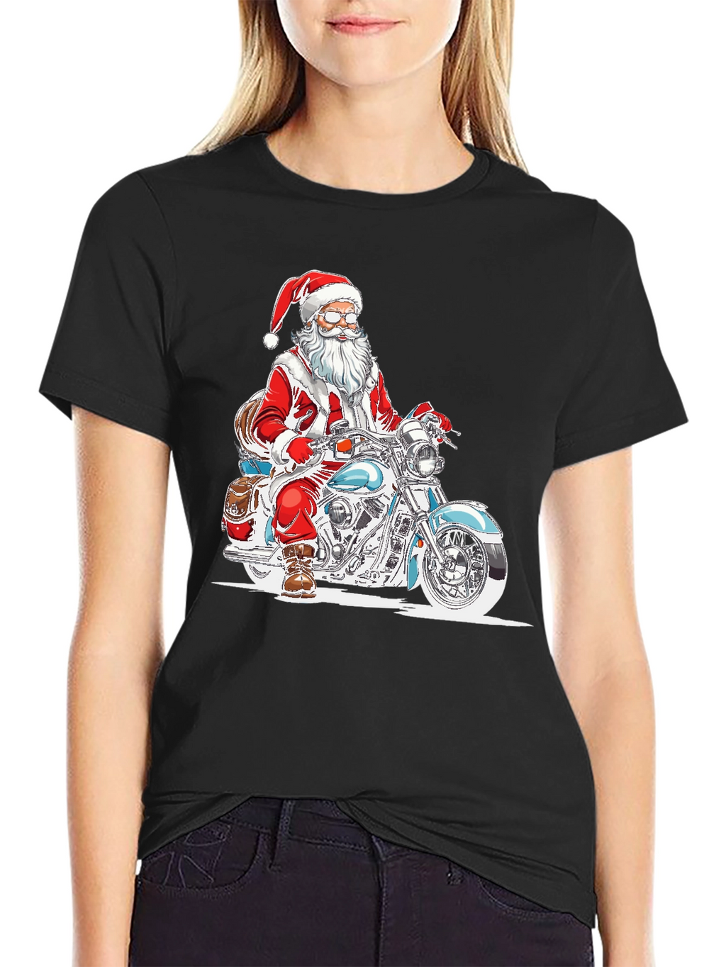 Santa Claus Motorcycle T-Shirt - Ride into Christmas!
