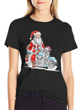 Santa Claus Motorcycle T-Shirt - Ride into Christmas!