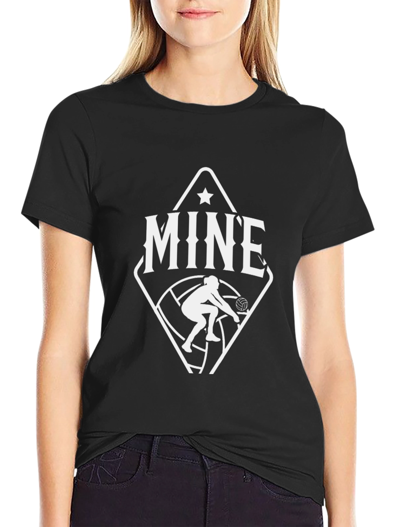 Volleyball MINE Graphic Tee - Sporty Activewear