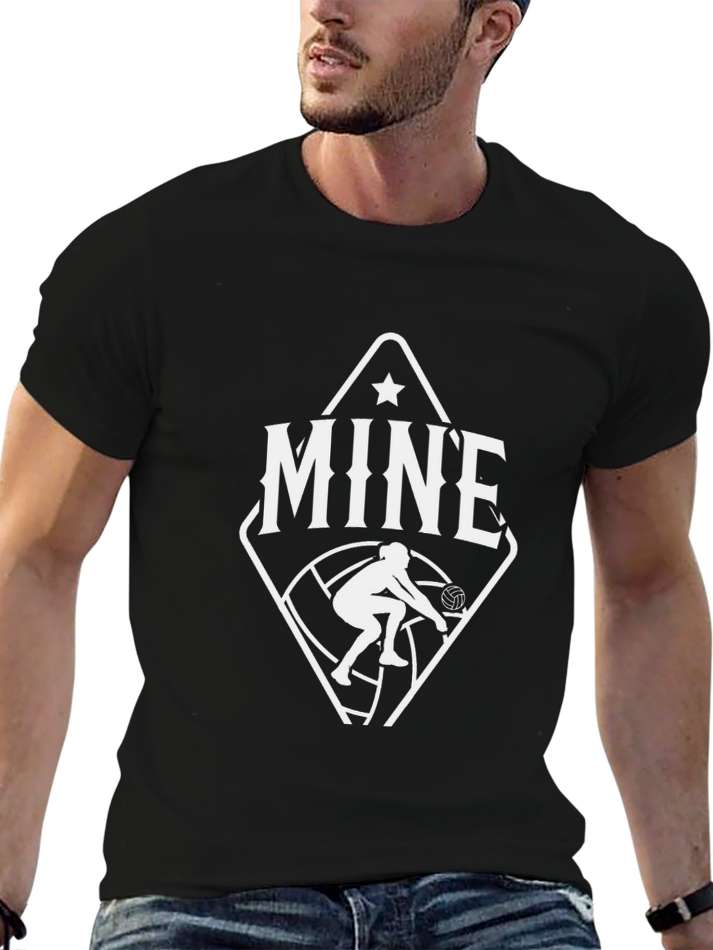 Volleyball MINE Graphic Tee - Sporty Activewear
