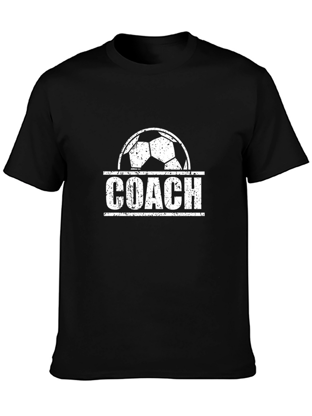 Soccer Coach Graphic Tee - Black Cotton T-Shirt