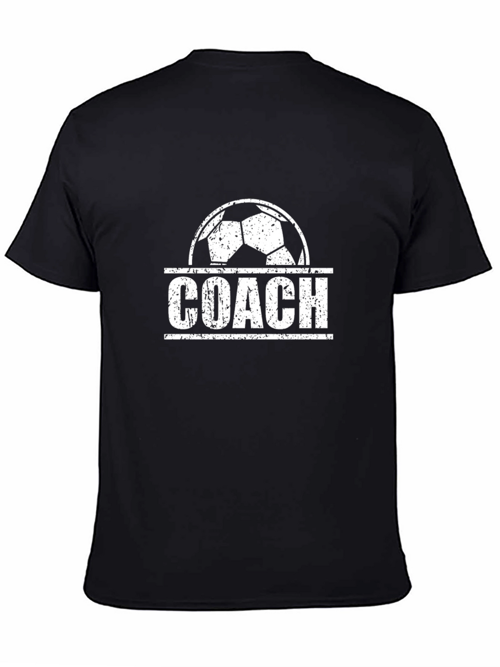 Soccer Coach Graphic Tee - Black Cotton T-Shirt