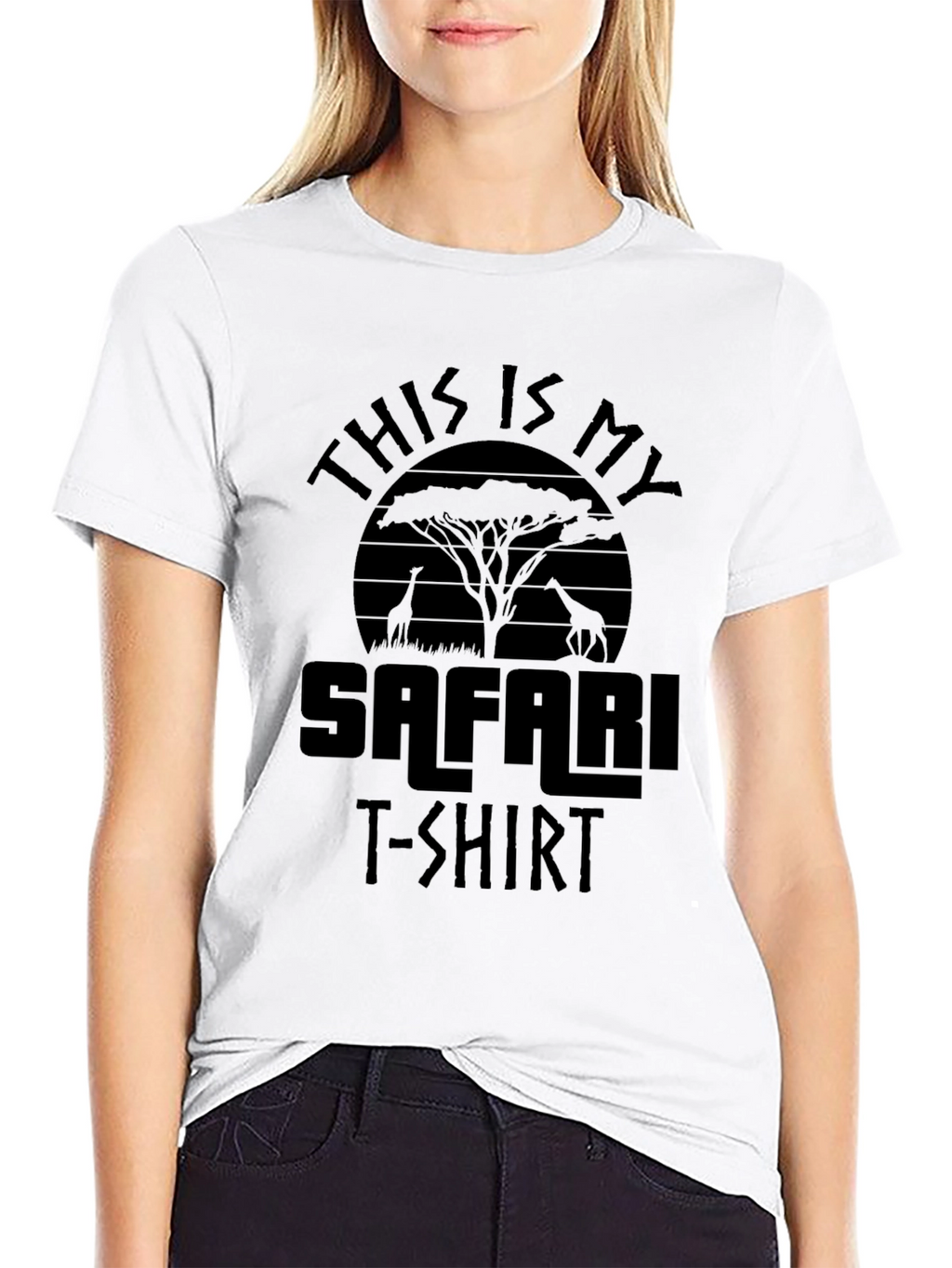 Safari T-Shirt: Black Animal Print Tee