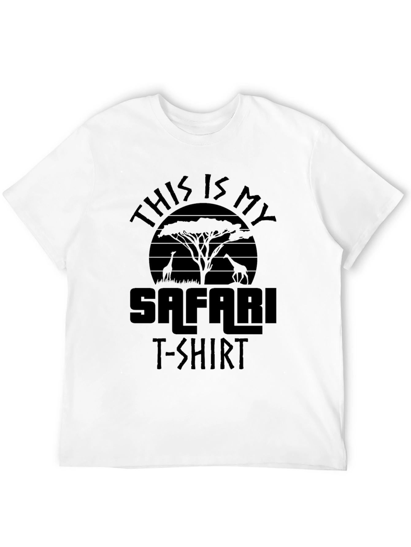 Safari T-Shirt: Black Animal Print Tee