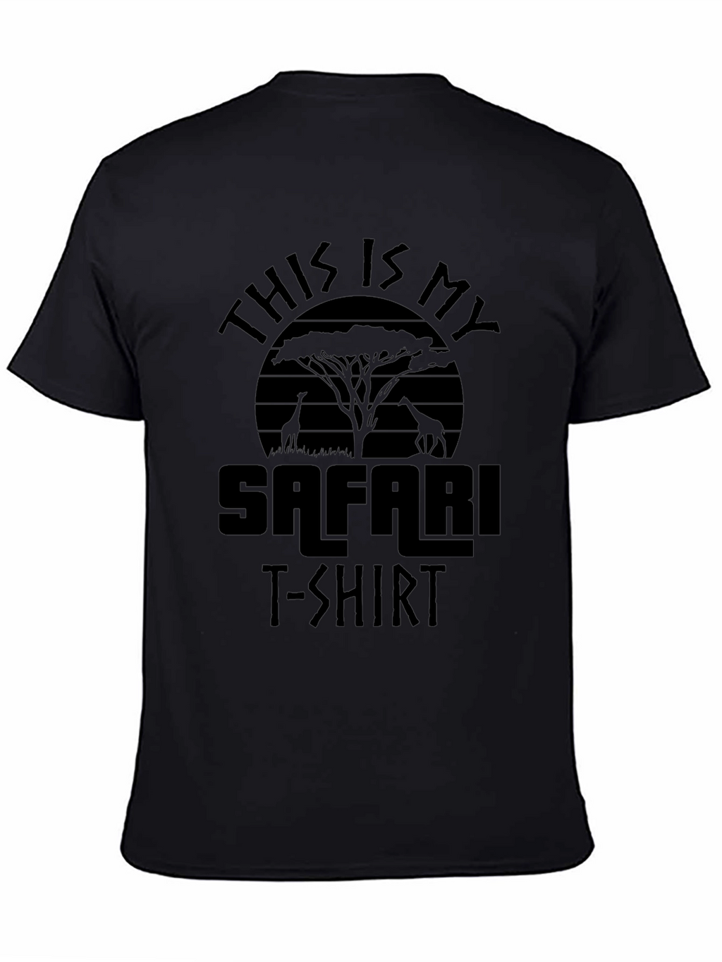 Safari T-Shirt: Black Animal Print Tee