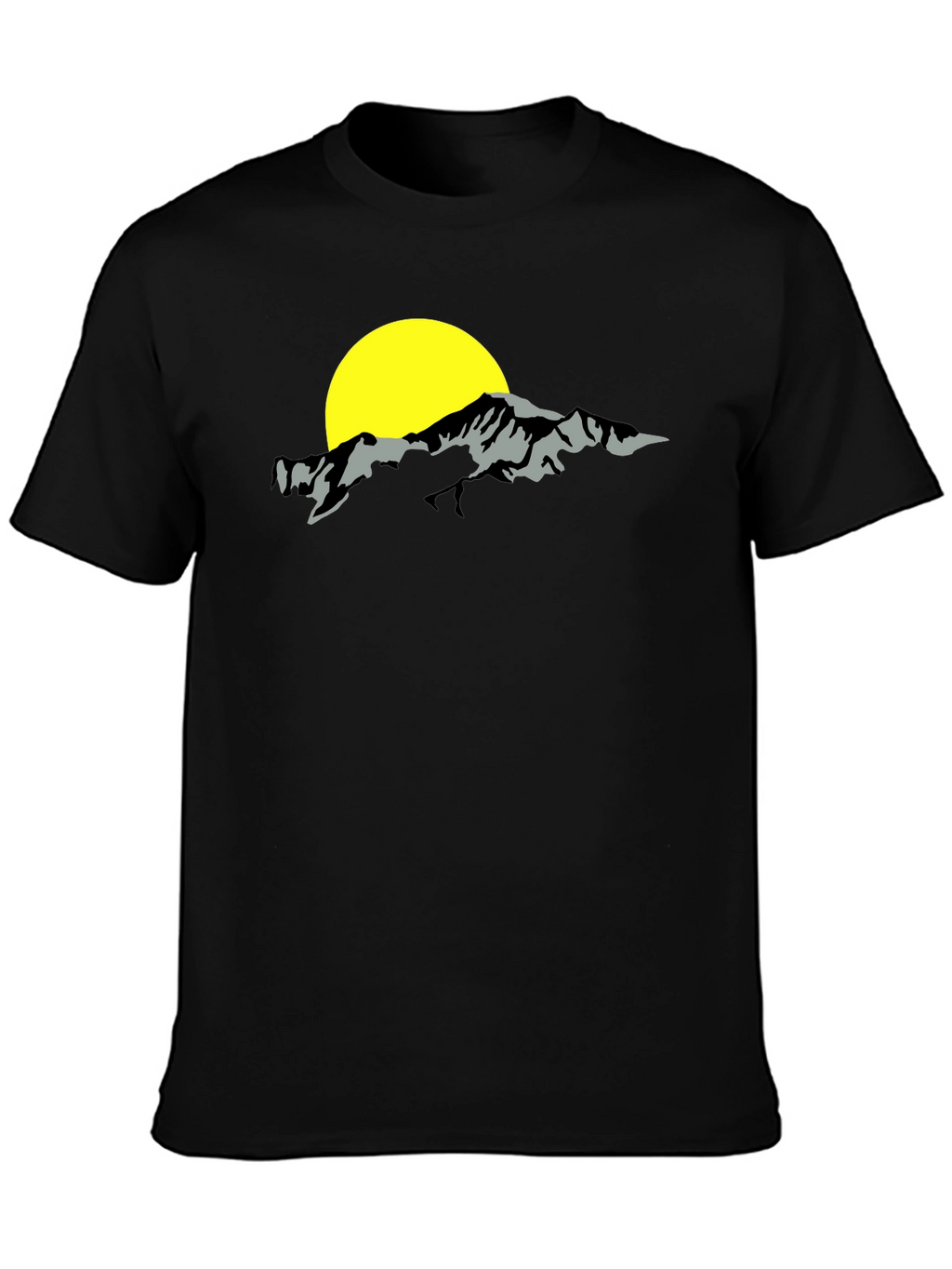 Mountain & Sun Graphic Black T-Shirt
