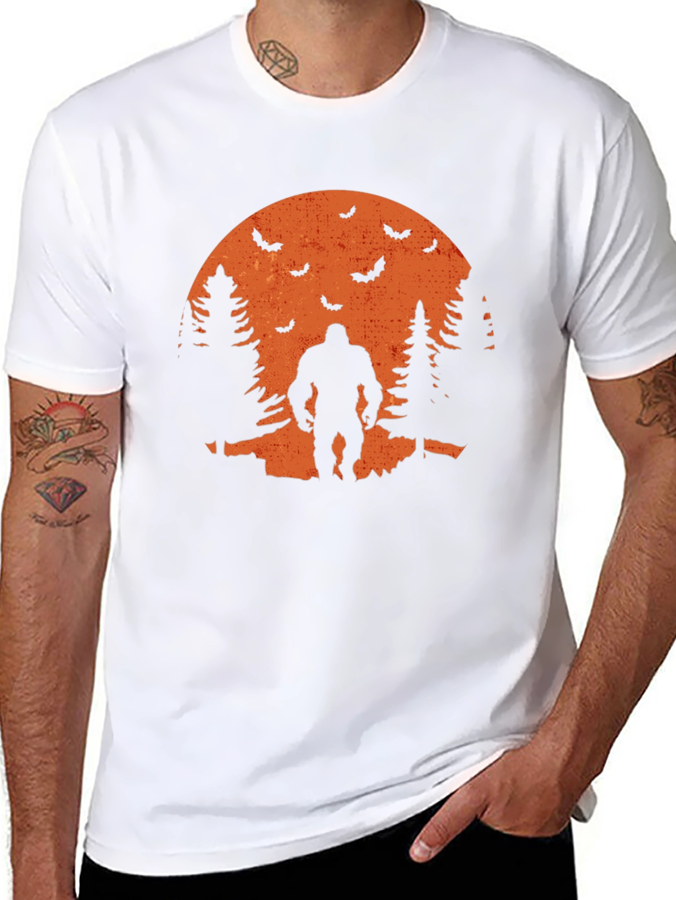 Bigfoot Halloween T-Shirt - Spooky Sasquatch Design