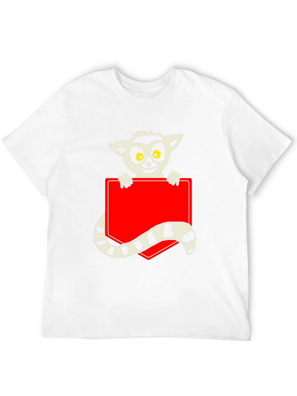 Lemur Graphic Print Black T-Shirt