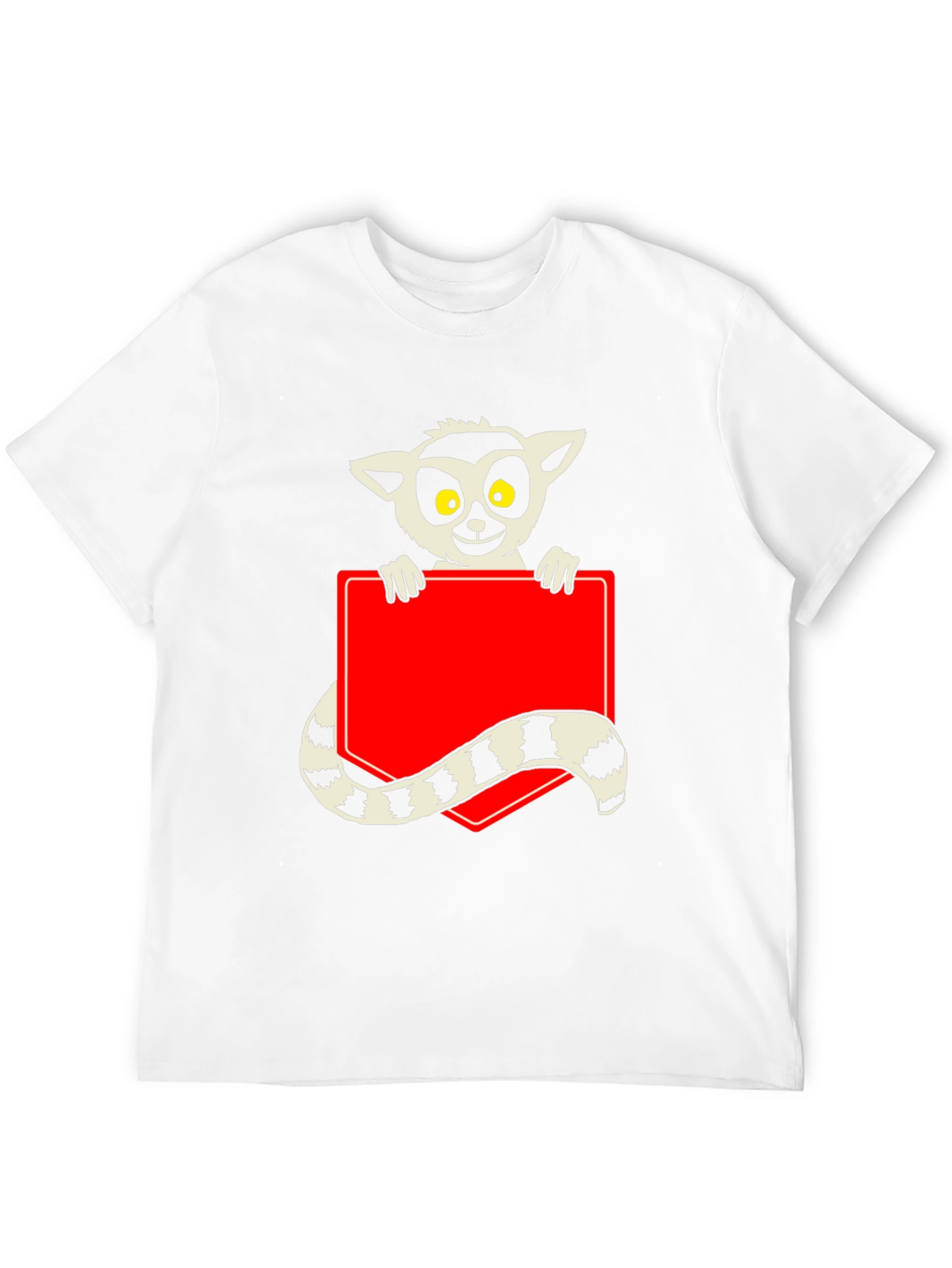 Lemur Graphic Print Black T-Shirt
