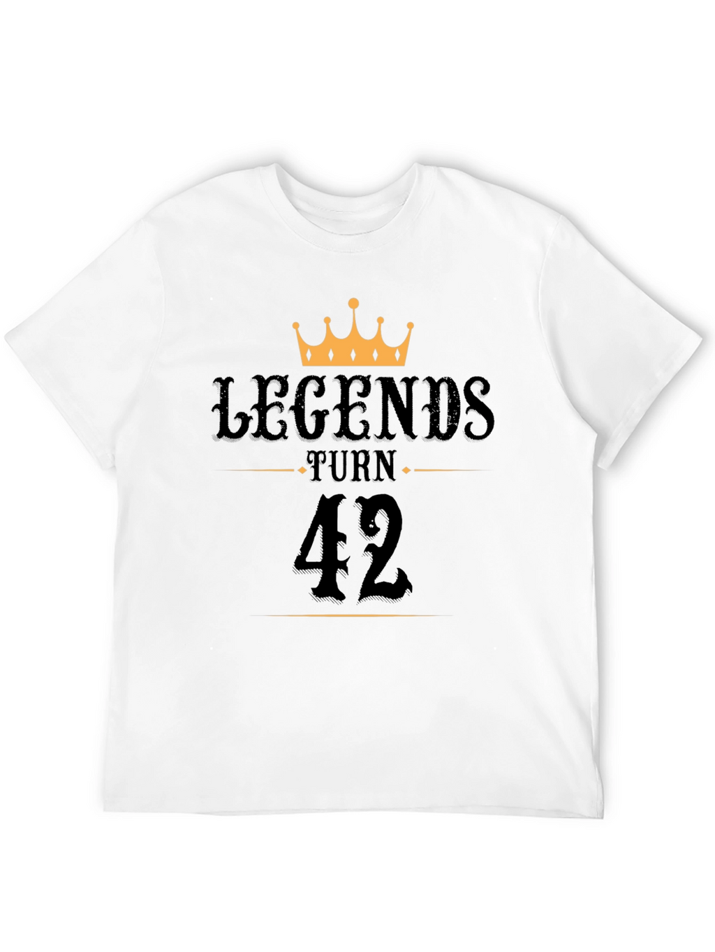 Legends Turn 42 Black T-Shirt
