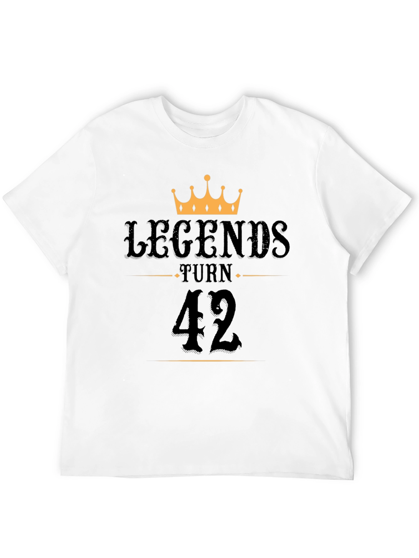 Legends Turn 42 Black T-Shirt