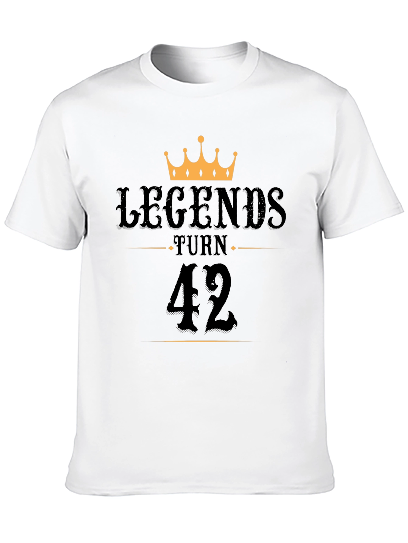 Legends Turn 42 Black T-Shirt