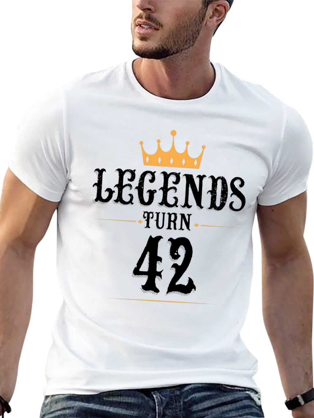 Legends Turn 42 Black T-Shirt
