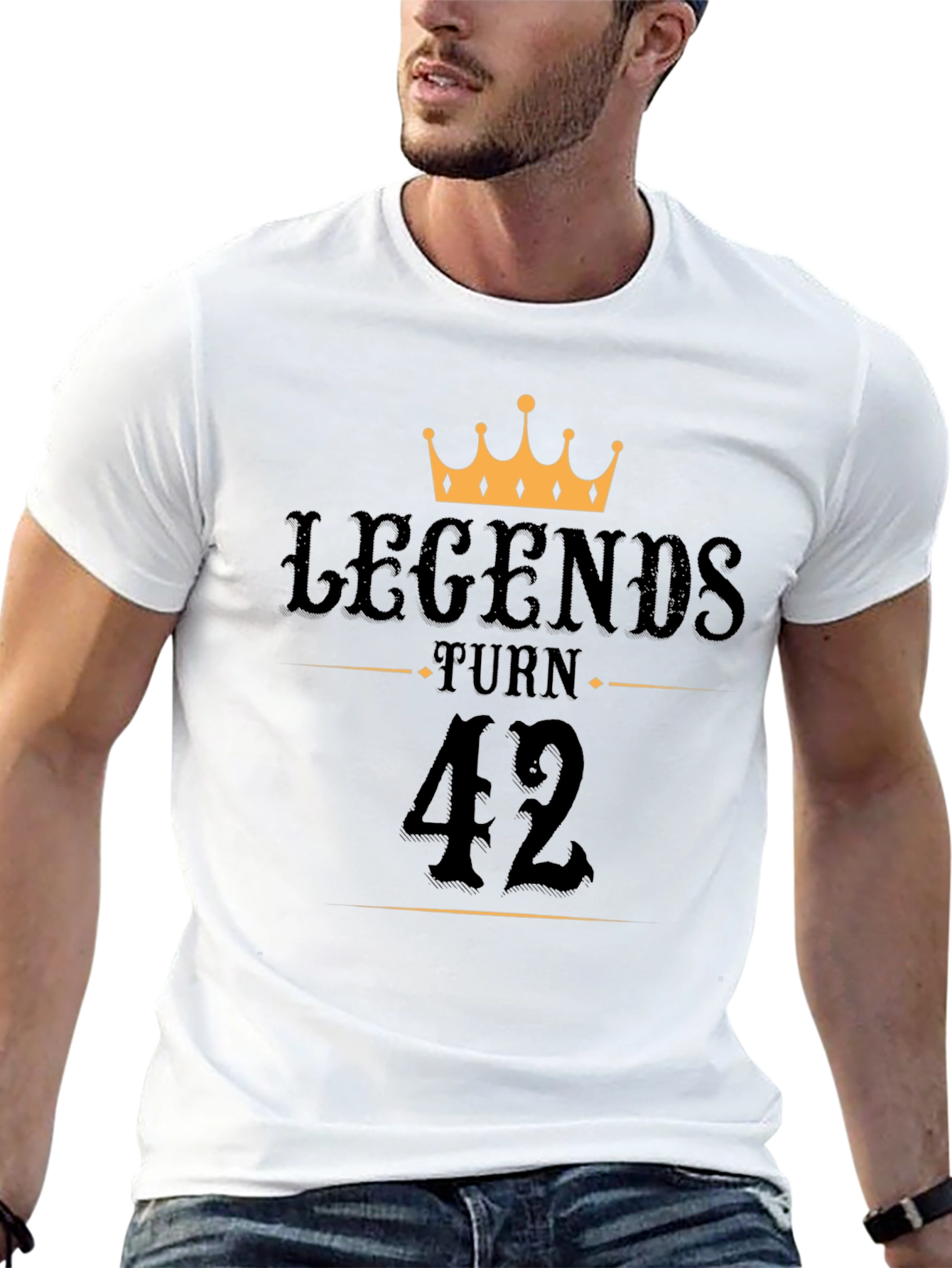 Legends Turn 42 Black T-Shirt