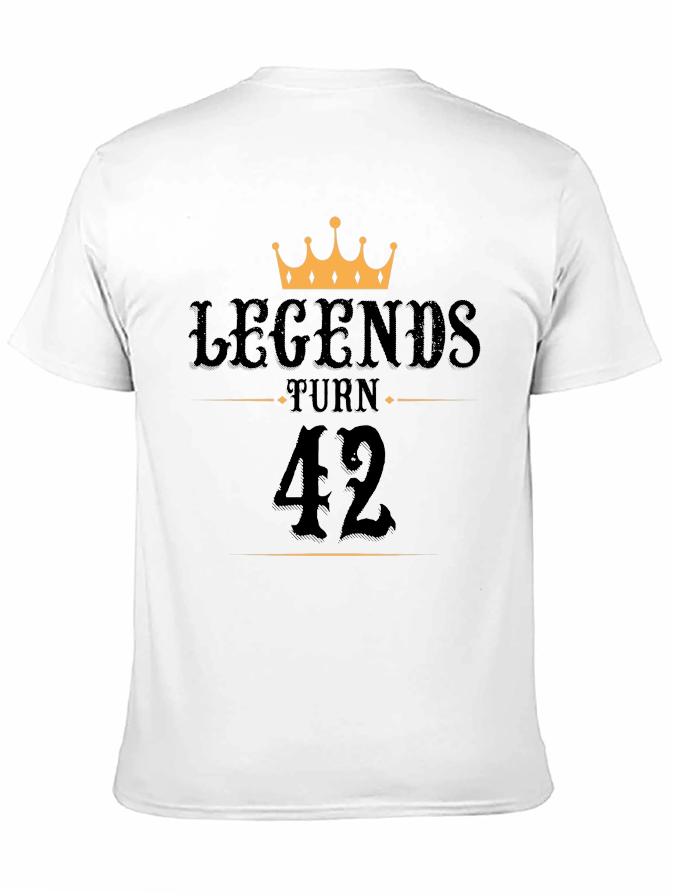 Legends Turn 42 Black T-Shirt
