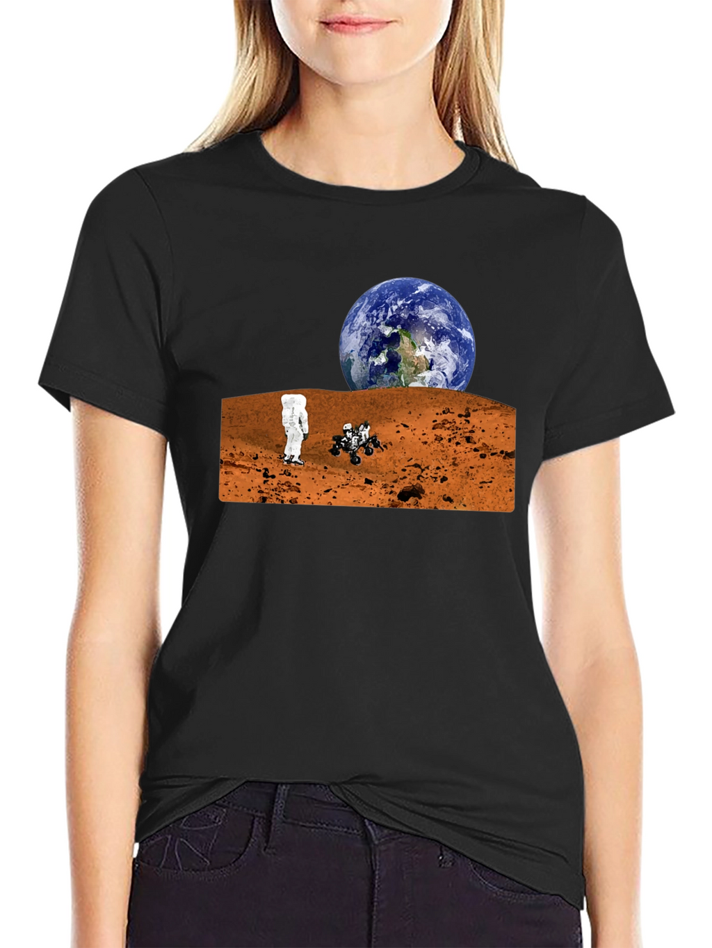 Mars Exploration T-Shirt - Earthrise Design