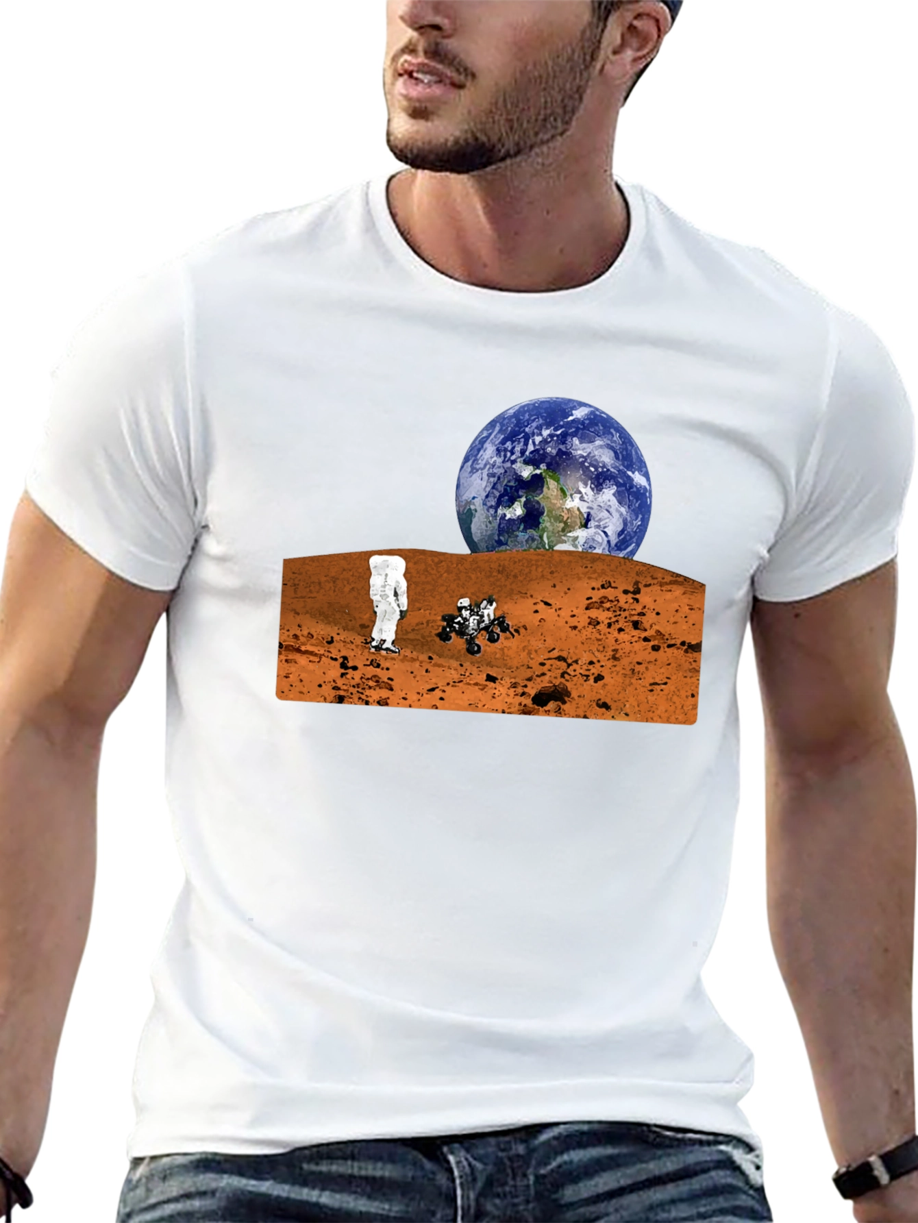 Mars Exploration T-Shirt - Earthrise Design