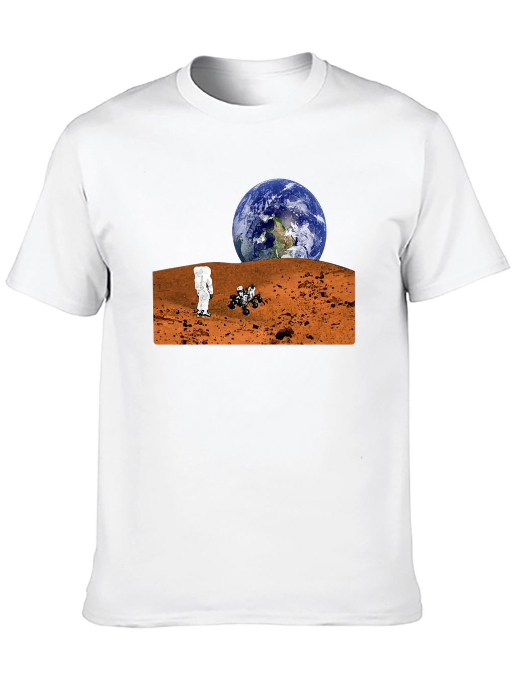 Mars Exploration T-Shirt - Earthrise Design