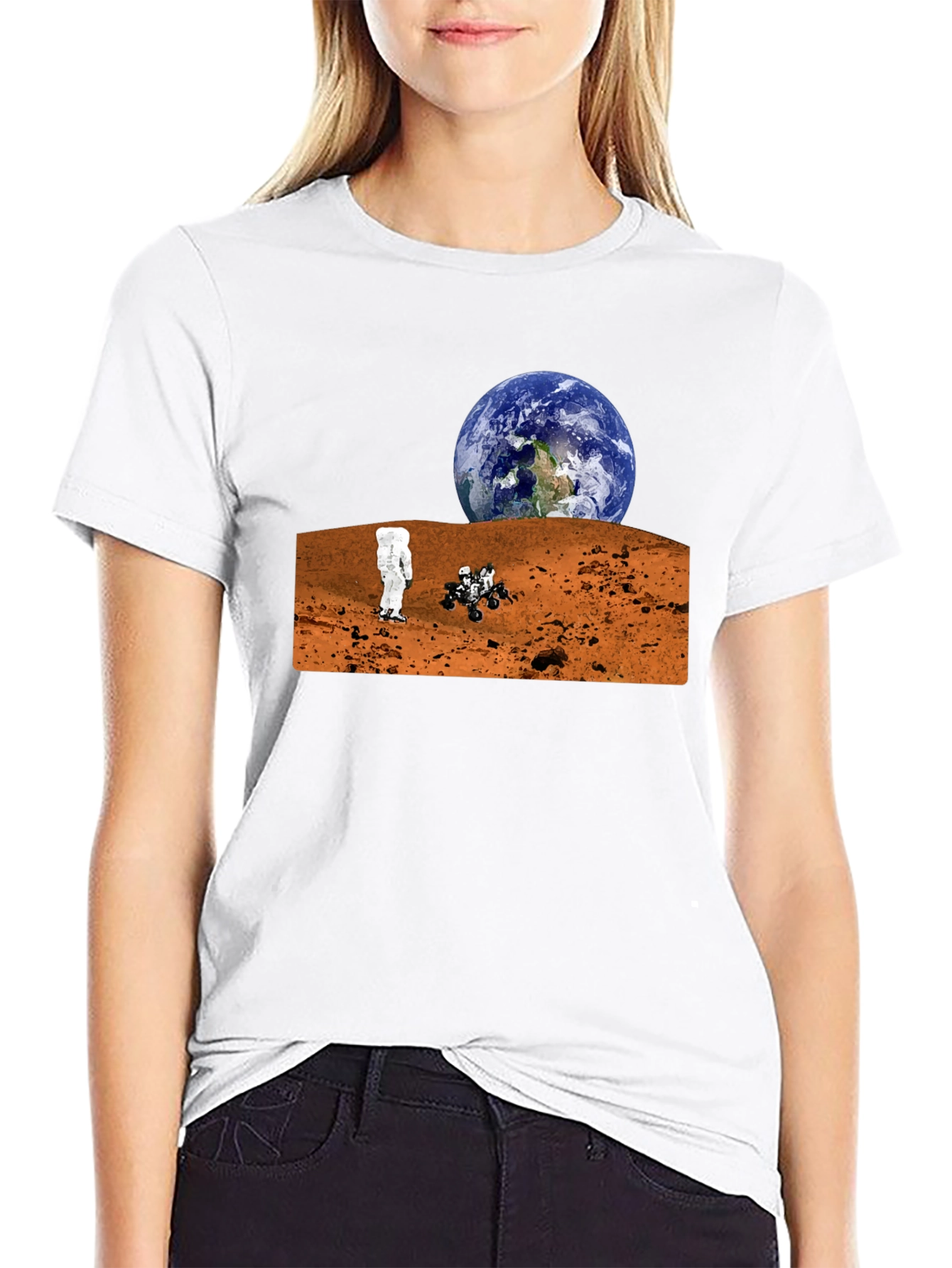 Mars Exploration T-Shirt - Earthrise Design