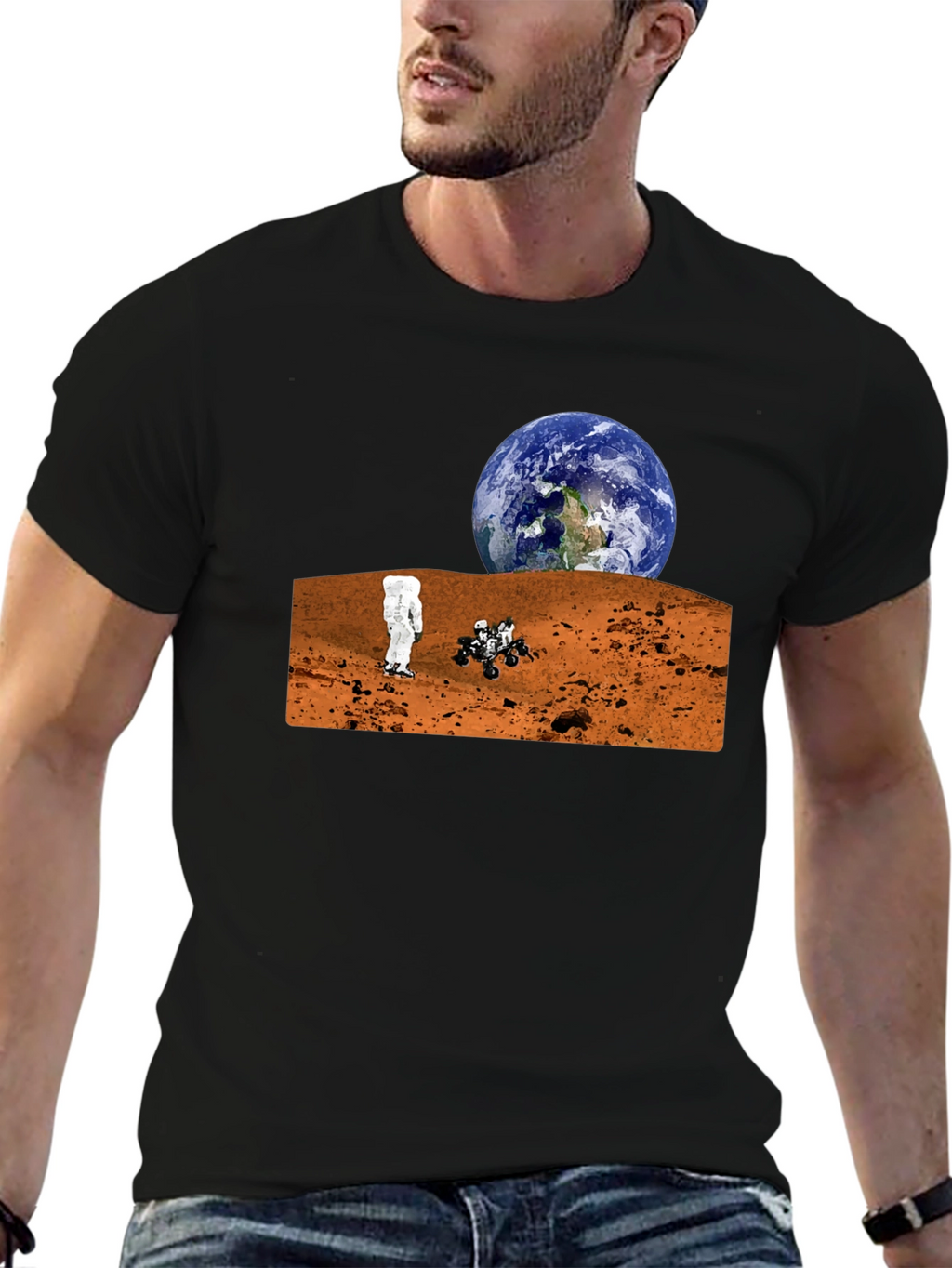 Mars Exploration T-Shirt - Earthrise Design