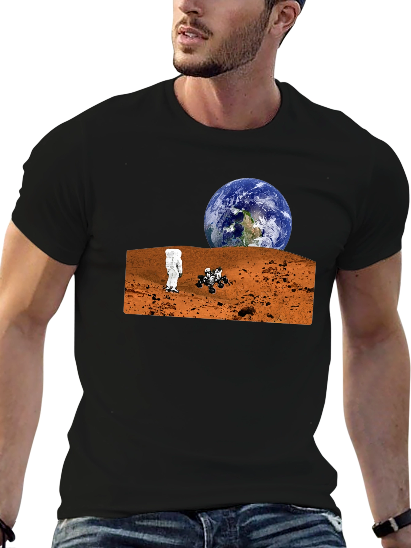 Mars Exploration T-Shirt - Earthrise Design