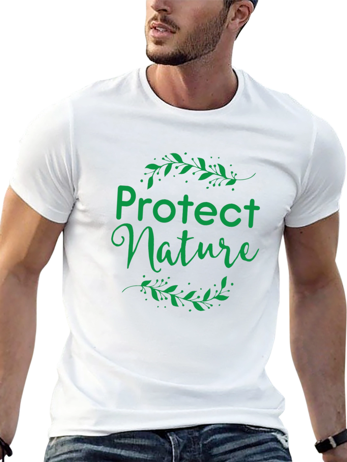 Protect Nature Graphic Tee - Eco-Friendly Black T-Shirt