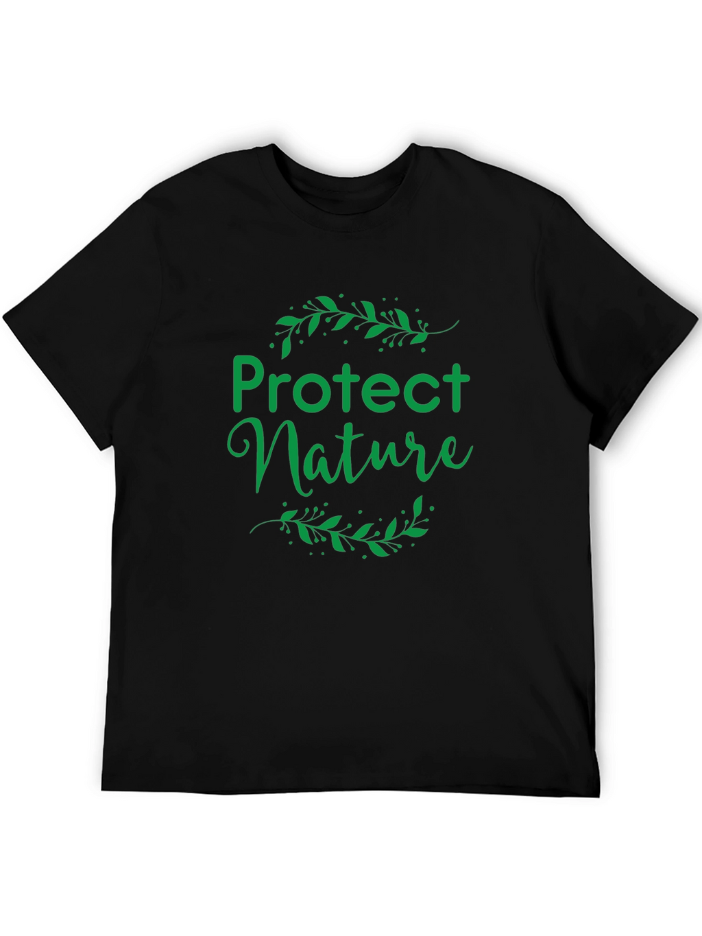 Protect Nature Graphic Tee - Eco-Friendly Black T-Shirt