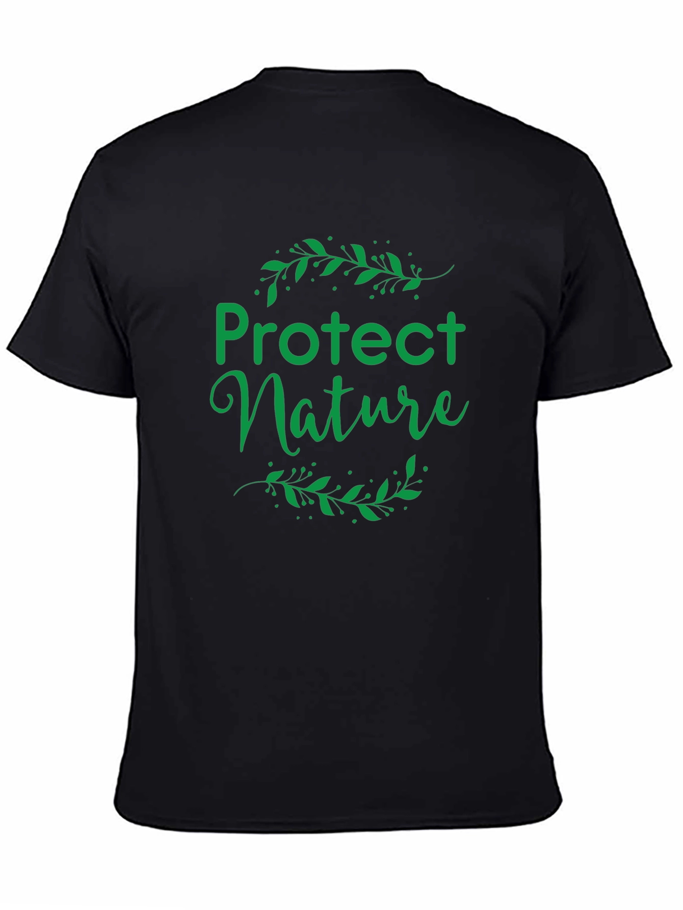 Protect Nature Graphic Tee - Eco-Friendly Black T-Shirt