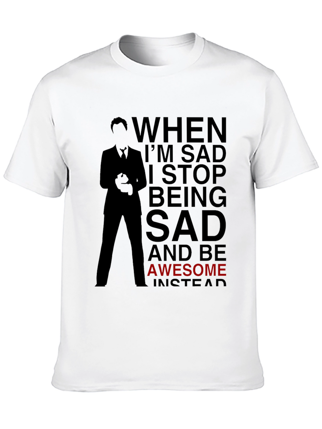 Awesome Instead T-Shirt - Black Graphic Tee