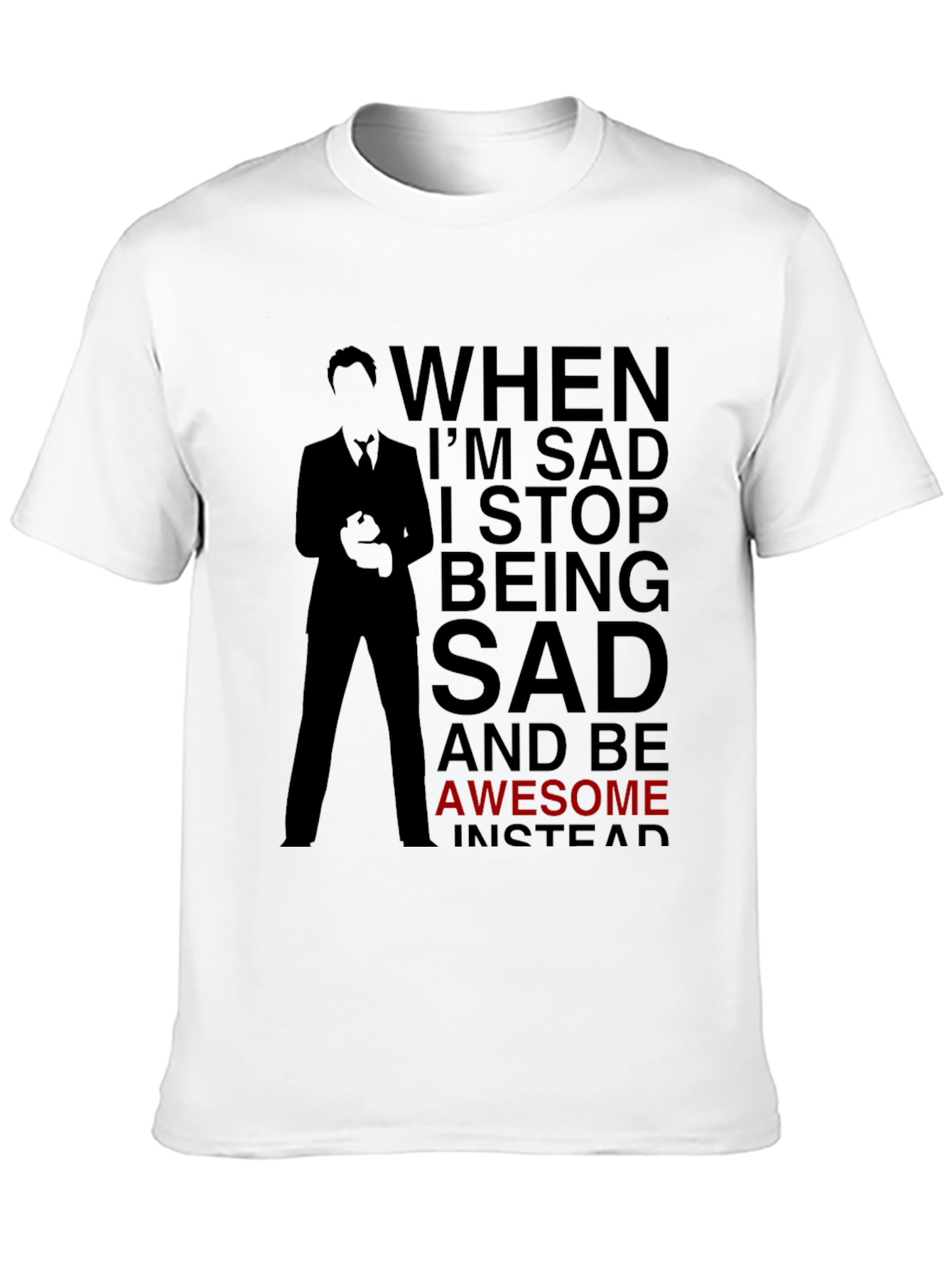 Awesome Instead T-Shirt - Black Graphic Tee